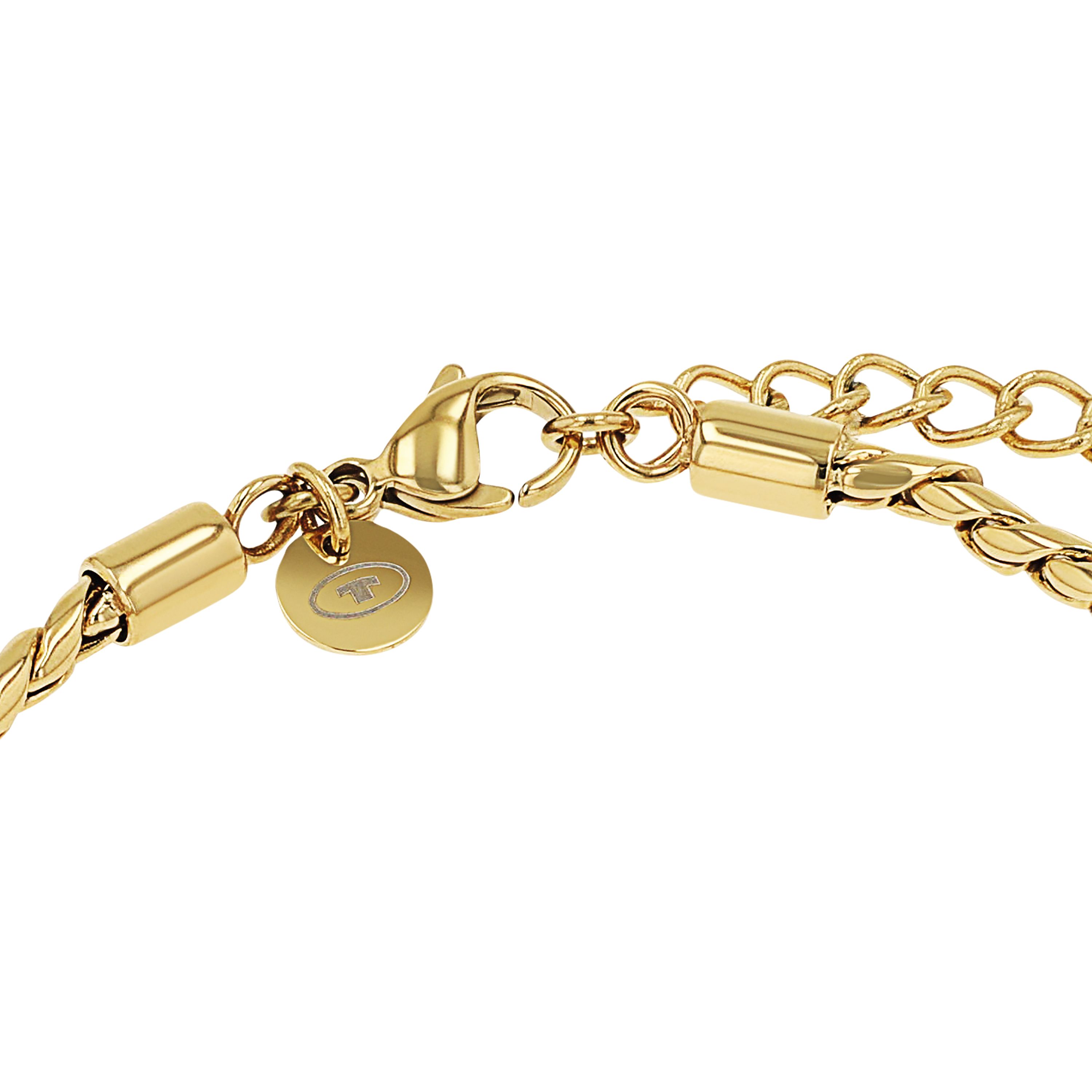 Tom Tailor Damen Armband 2101386 Edelstahl goldplattiert Fantasiegliederung