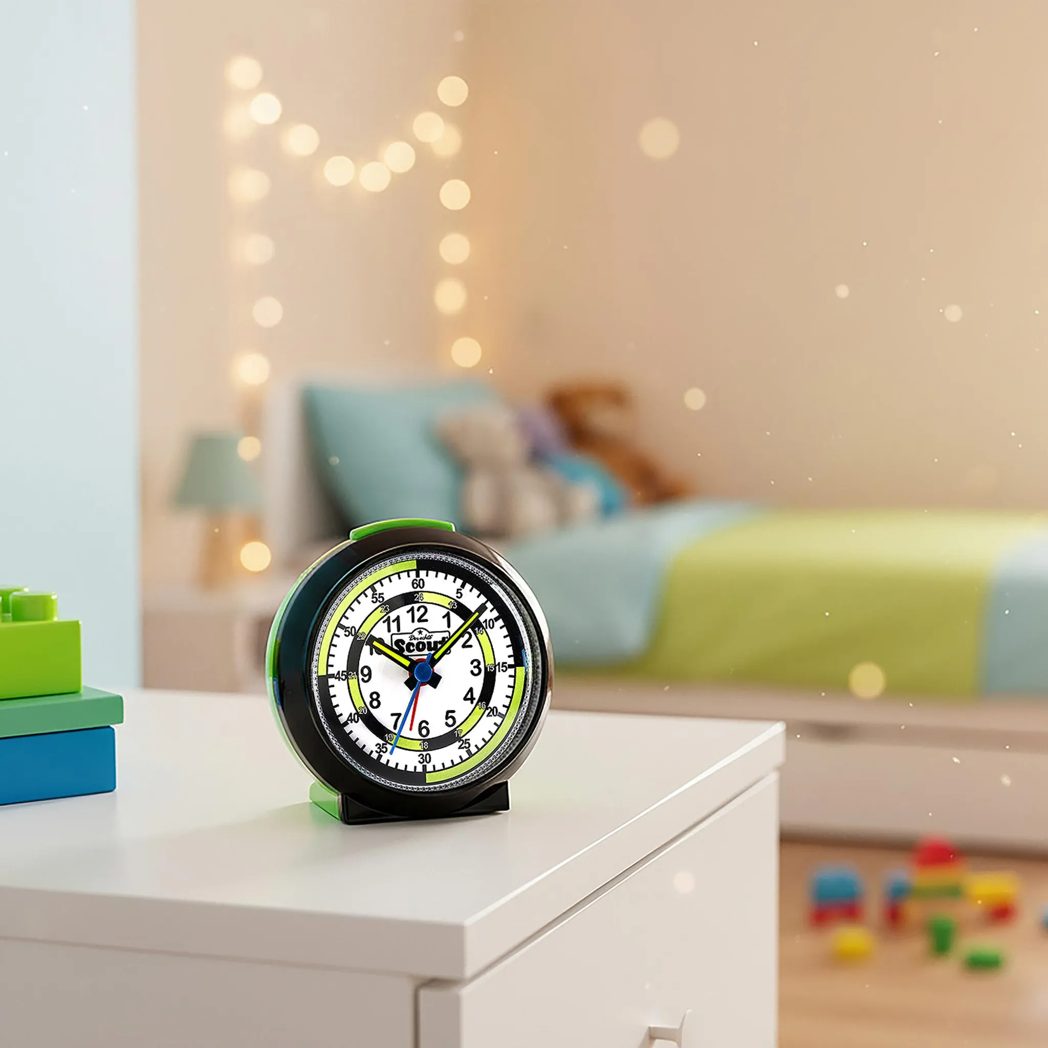 Scout Kinder Wecker 166000021 LearnTheTime schwarz grün