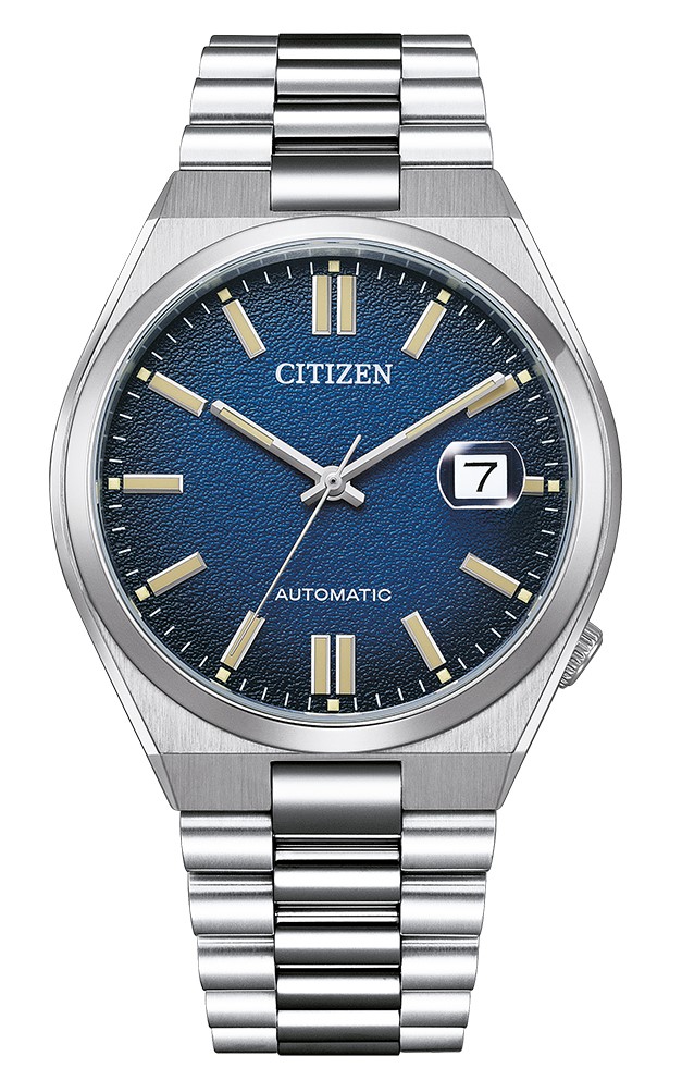 Citizen Herren Armbanduhr NJ0151-88L Automatik Edelstahl blau