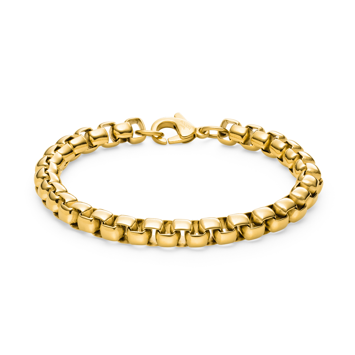 Boccia Damen Armband 03065-02 Rundanker Titan goldplattiert