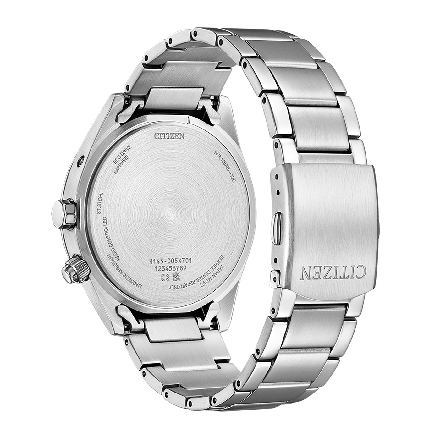 Citizen Herren Armbanduhr CB0270-87L Funk Eco Drive Solar Edelstahl