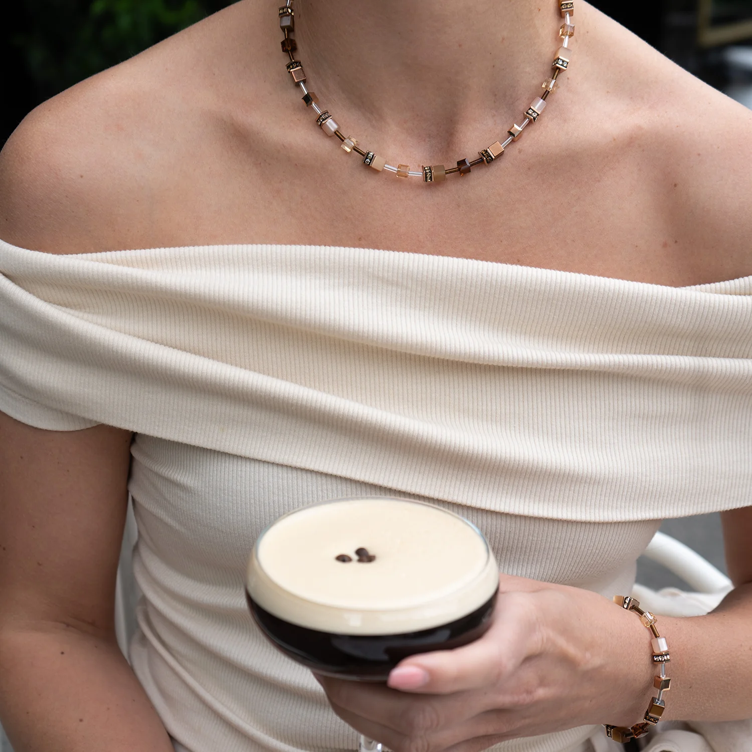 Coeur De Lion Damen Armband  2838/30-1100 GeoCUBE® Iconic Mocha Mousse 