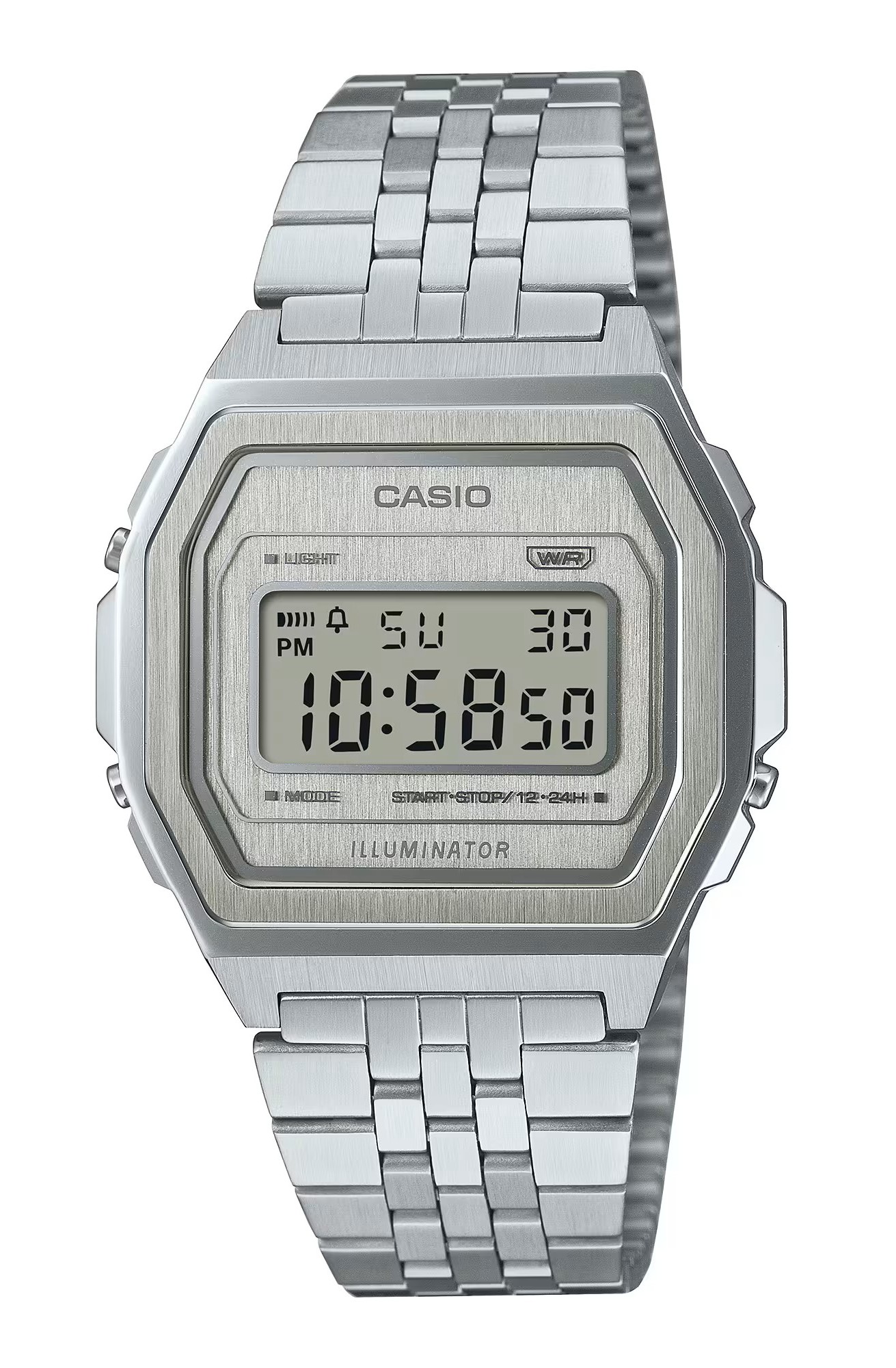 Casio Armbanduhr A1000A-7EF Vintage digital Edelstahl