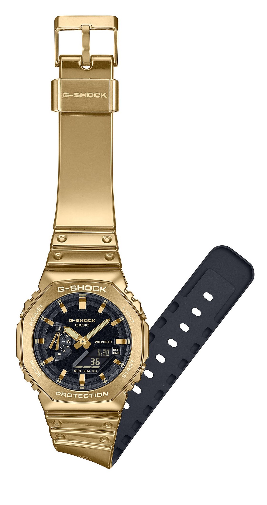 Casio Herren Armbanduhr G-Shock GM-2100YMG-9AER analog digital goldfarbig