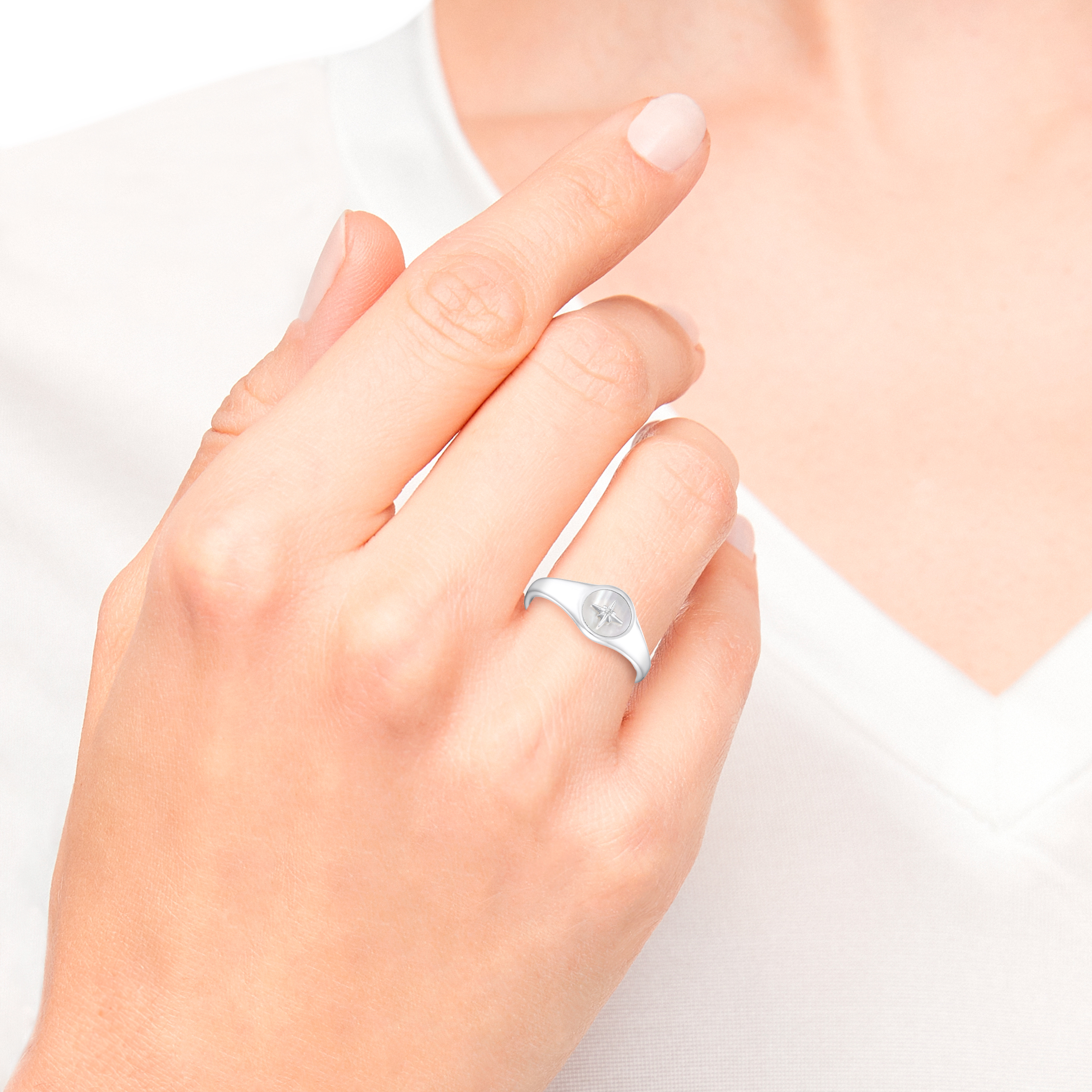 s.Oliver Damen Ring 2036886 2036887 2036888 2036889 Silber 925 Perlmutt Polarstern