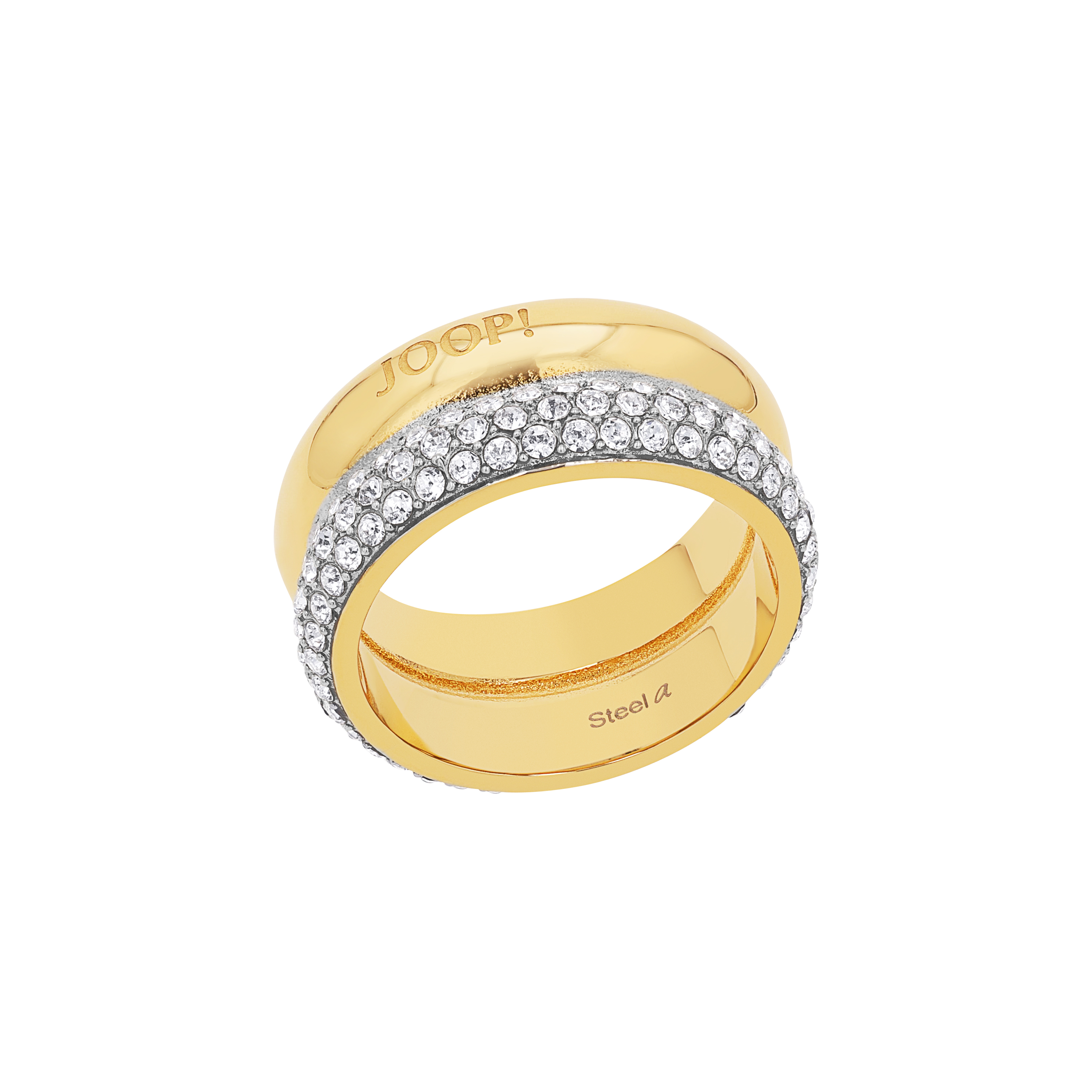 JOOP! Damen Ring 2039844 2039845 2039846 Edelstahl gelbgold IP synth. Zirkonia