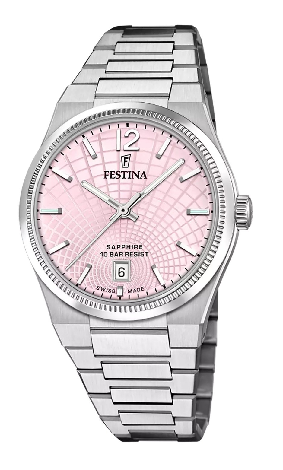 Festina Damen Armbanduhr "Swiss Made" Rivé F20052/3 Edelstahl