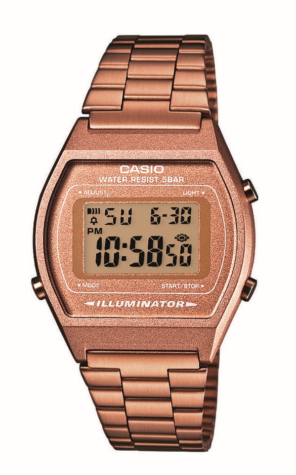 Casio Damen Armbanduhr B640WC-5AEF Vintage digital roségold IP