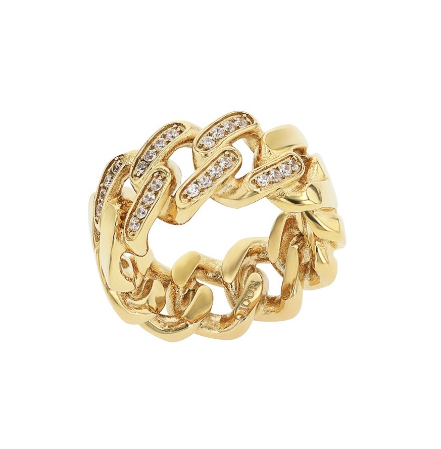 JOOP! Damen Ring Panzermuster 2040559 2040561 2040562 Edelstahl gelbgold IP synth. Zirkonia