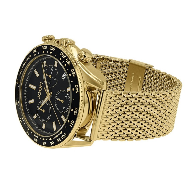 JOOP! Herren Armbanduhr 2040166 Chronograph Edelstahl gelbgold IP