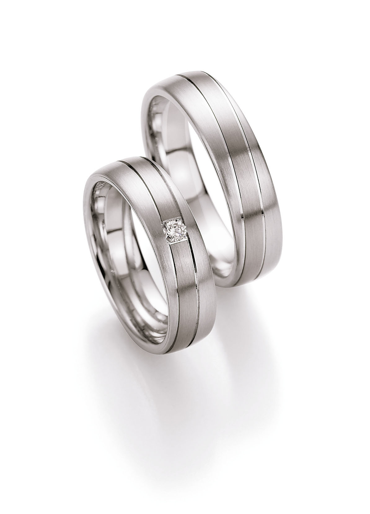 Eheringe Trauringe Honeymoon Edition Weissgold Palladium 74-10150 / 74-10160