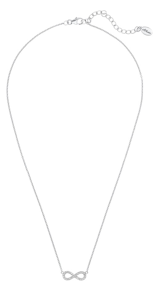 s.Oliver Damen Halskette 2032882 Infinity Silber Zirkonia