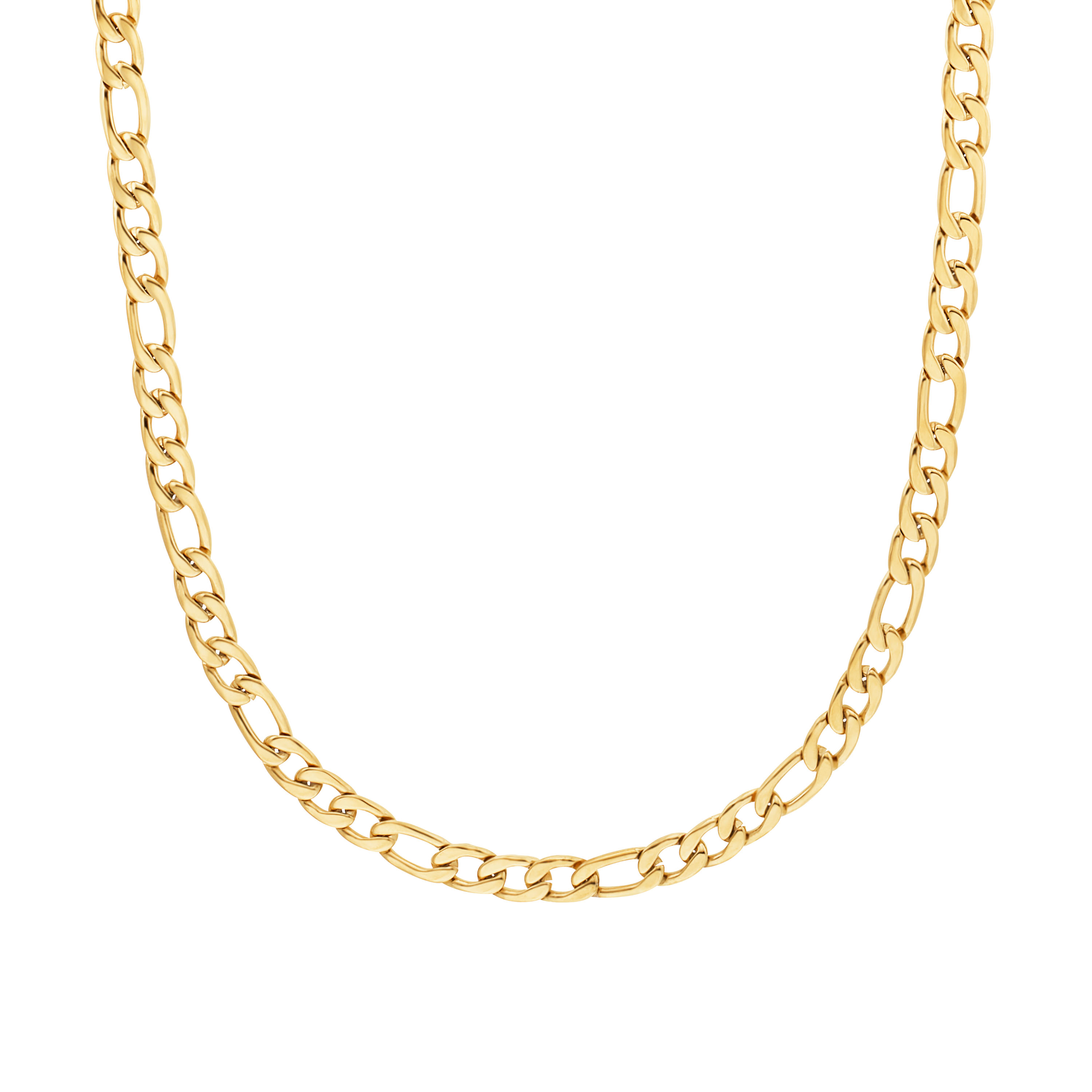 s.Oliver Herren Halskette 2038008 Figaro Edelstahl gelbgold IP