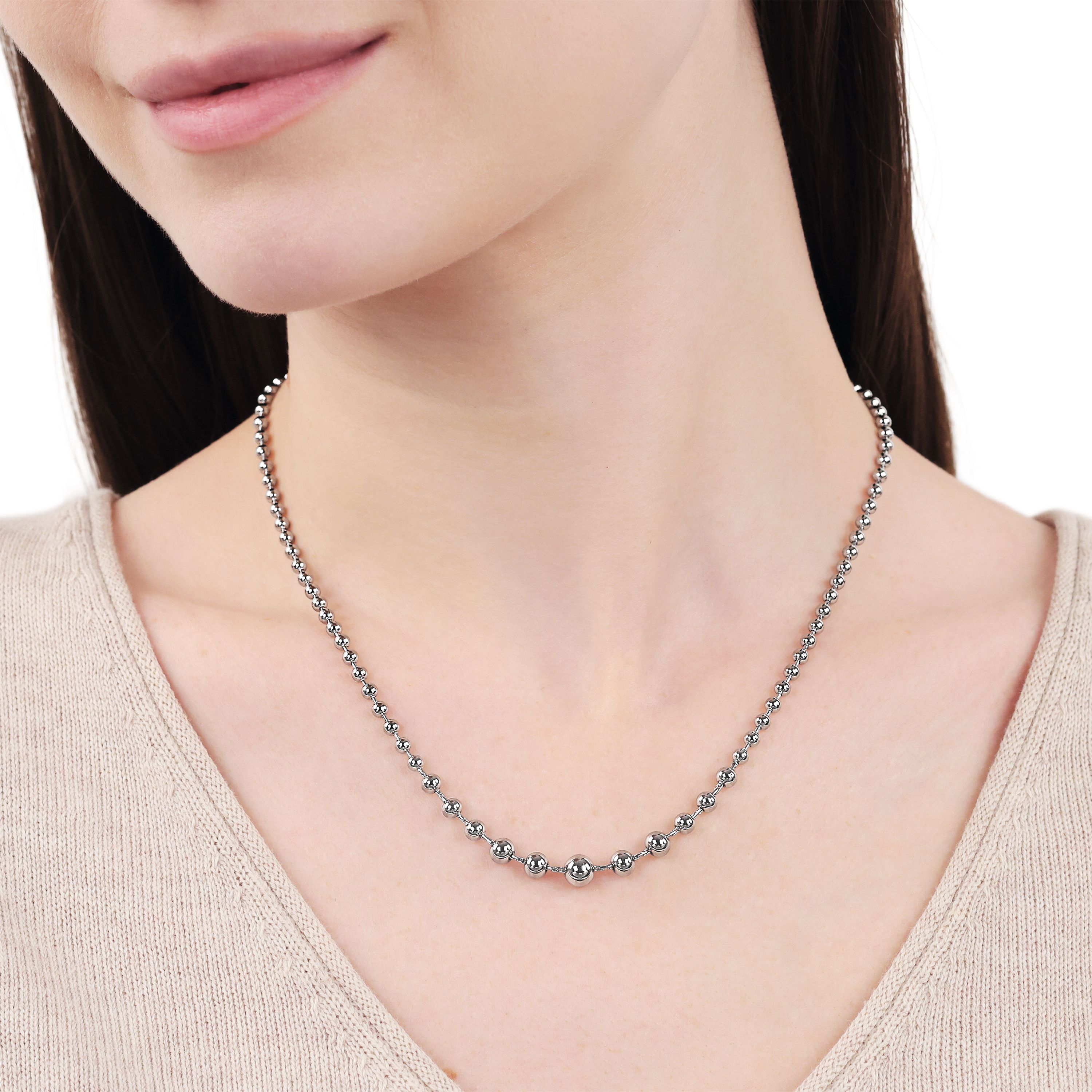 Tom Tailor Damen Halskette 2101356 Edelstahl Kugelgliederung