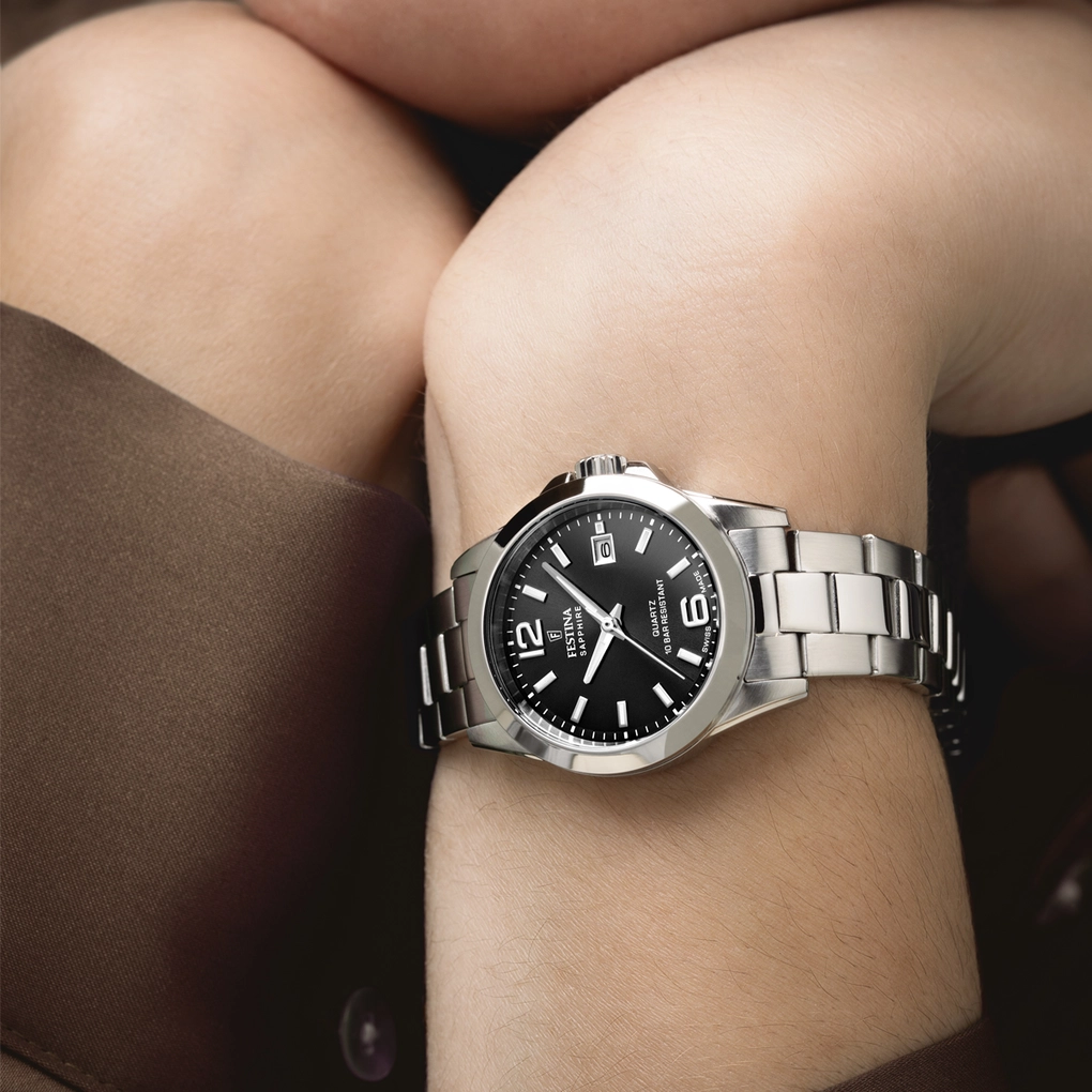 Festina Damen Armbanduhr "Swiss Made" F20049/6 Edelstahl