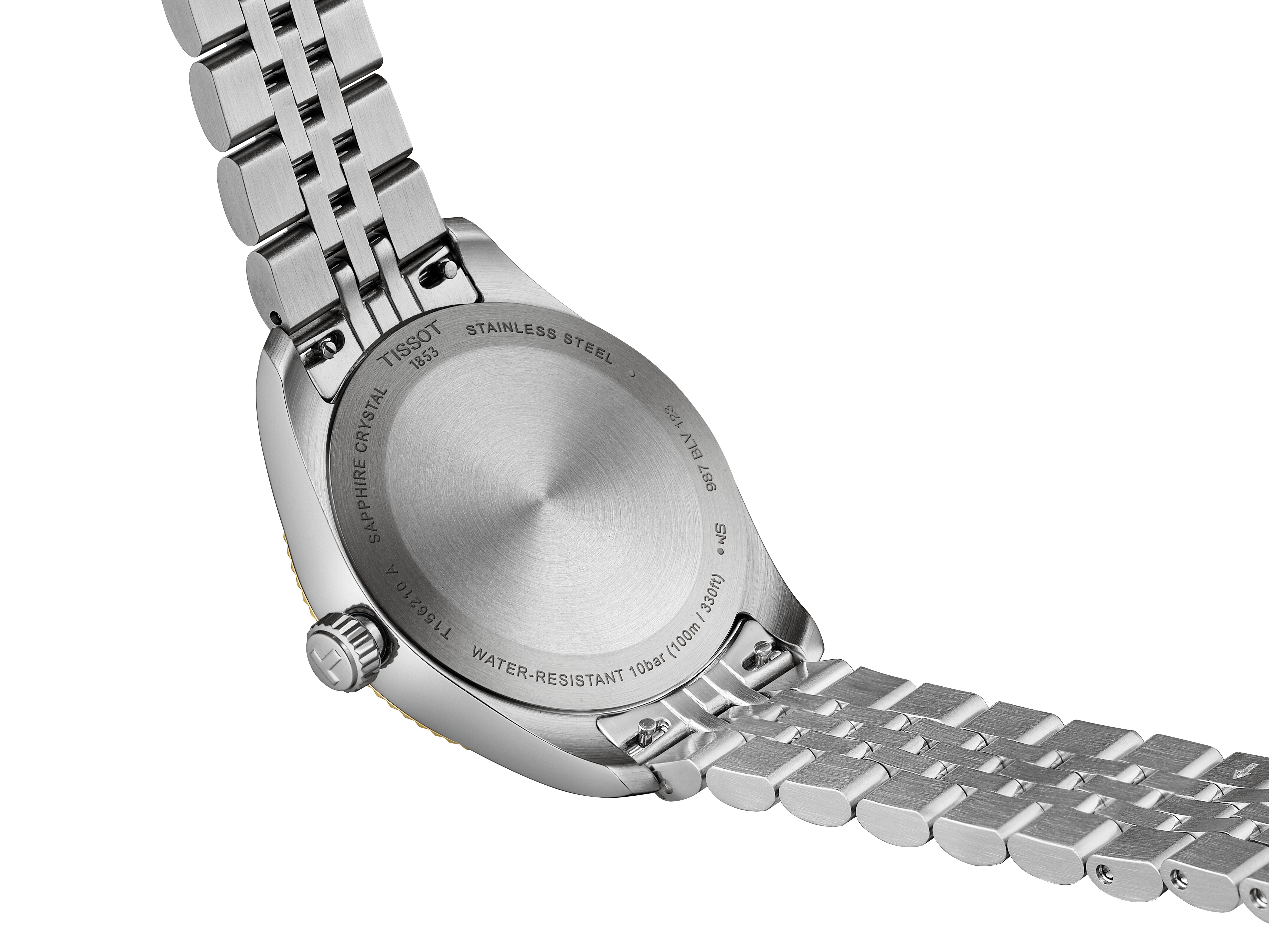 Tissot Damen Armbanduhr T156.210.22.031.00 Ballade 34 mm Edelstahl bicolor mit silberfarbigem Zifferblatt