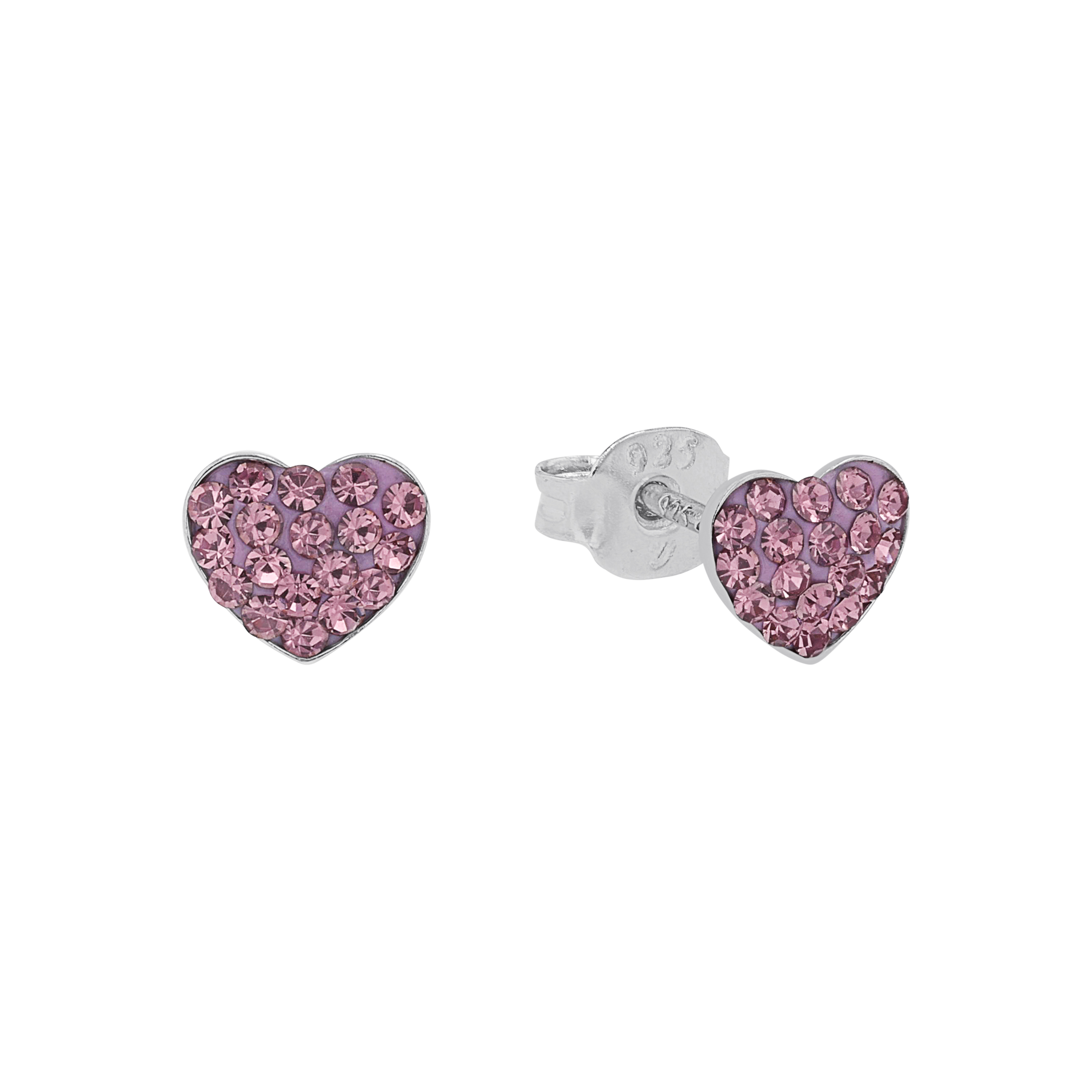 Lillifee Ohrstecker 2036979 Silber 925 Herz Preciosa lila