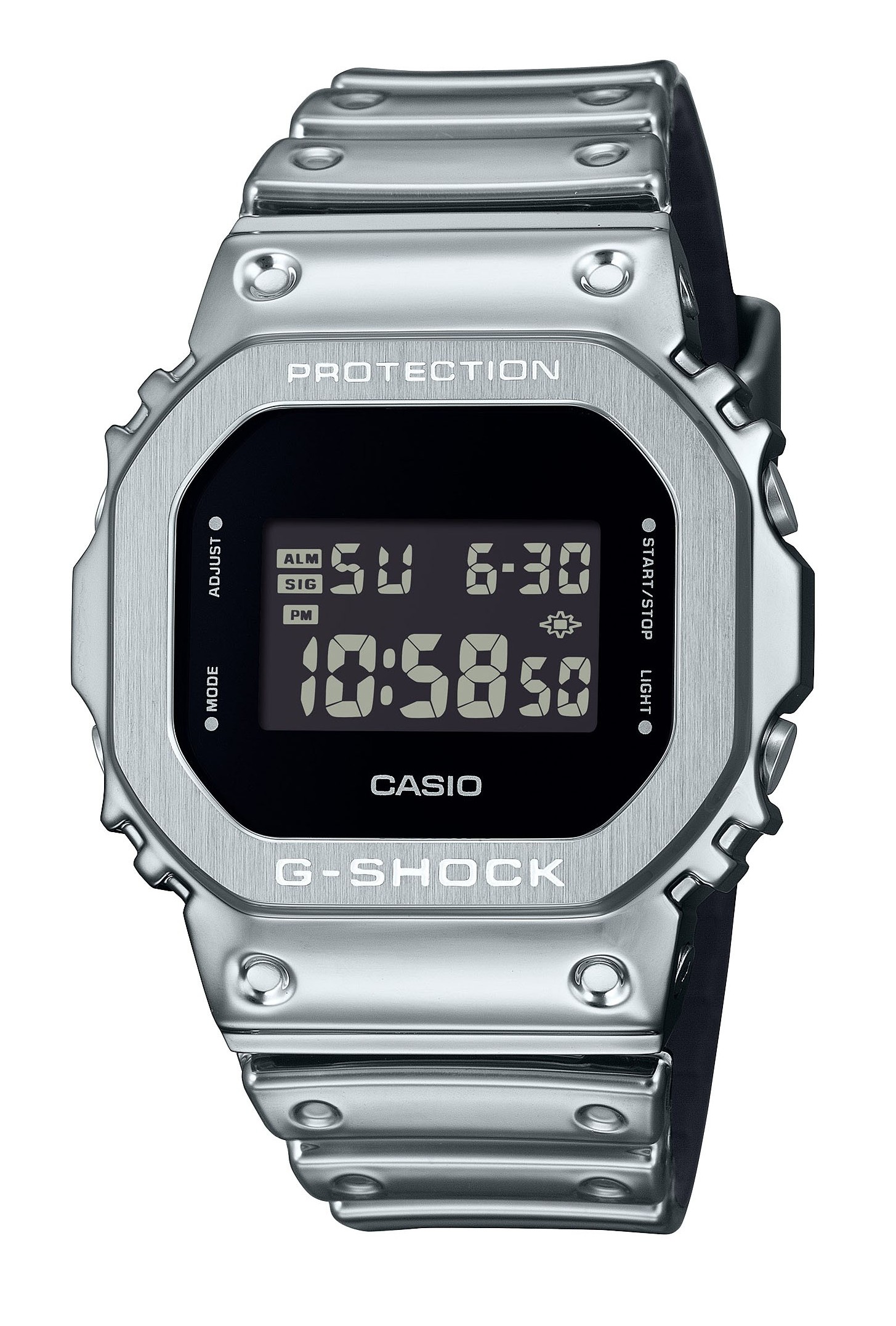 Casio Herren Armbanduhr G-Shock G-Steel GM-5600YM-8ER silberfarben