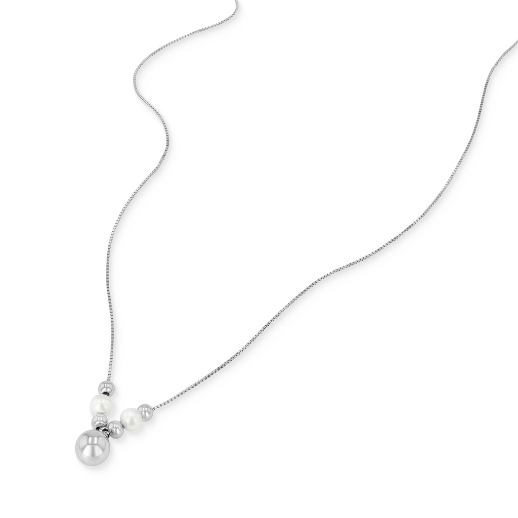 Tom Tailor Damen Halskette 2101813 Silber 925 mit Süßwasserzuchtperlen