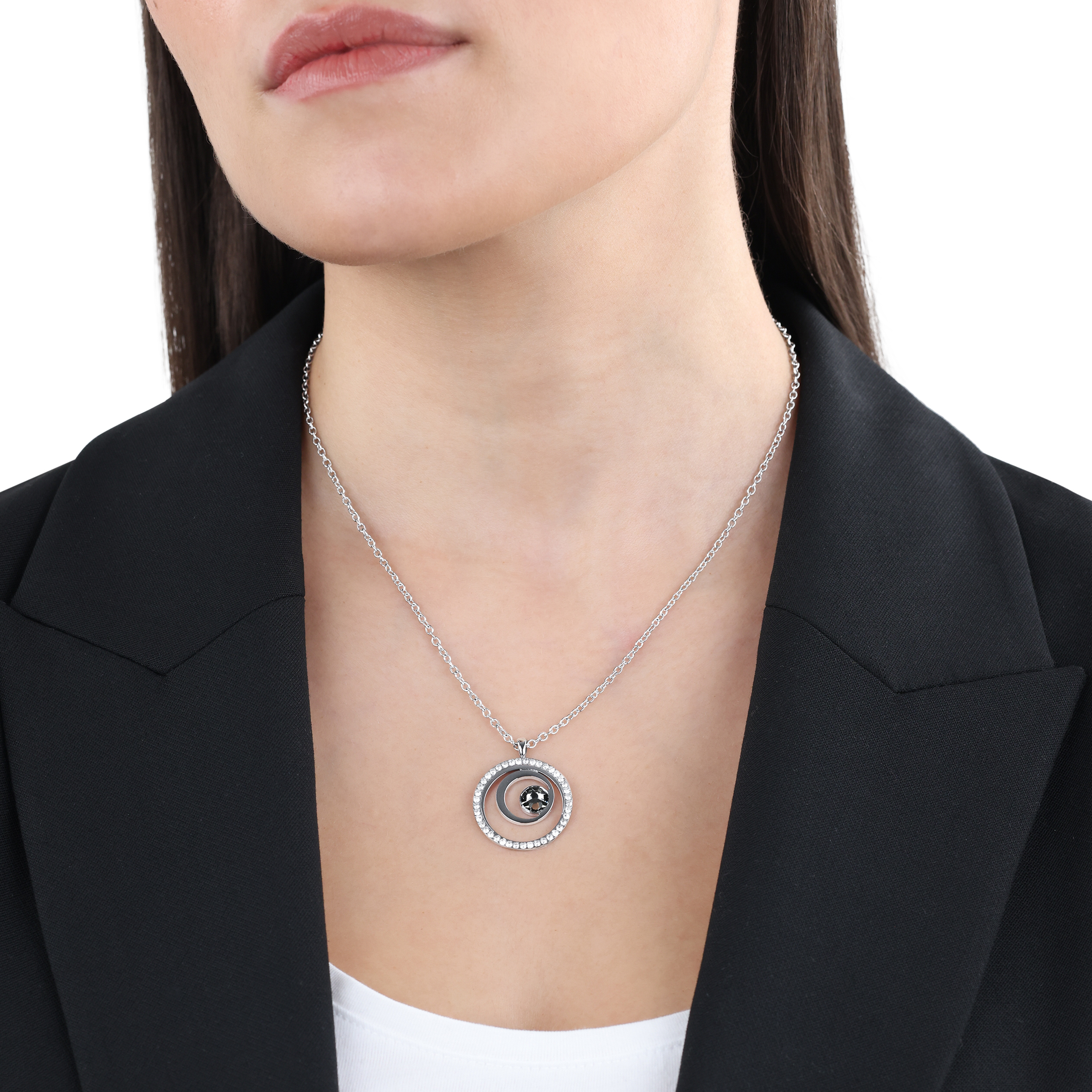 s.Oliver Damen Halskette 2015126 Edelstahl Crystals