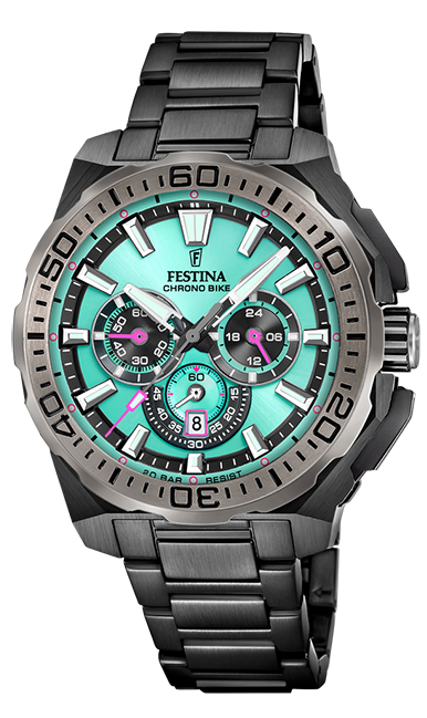 Festina Herren Armbanduhr Chrono Bike F20731/3 Edelstahl schwarz IP limited Edition