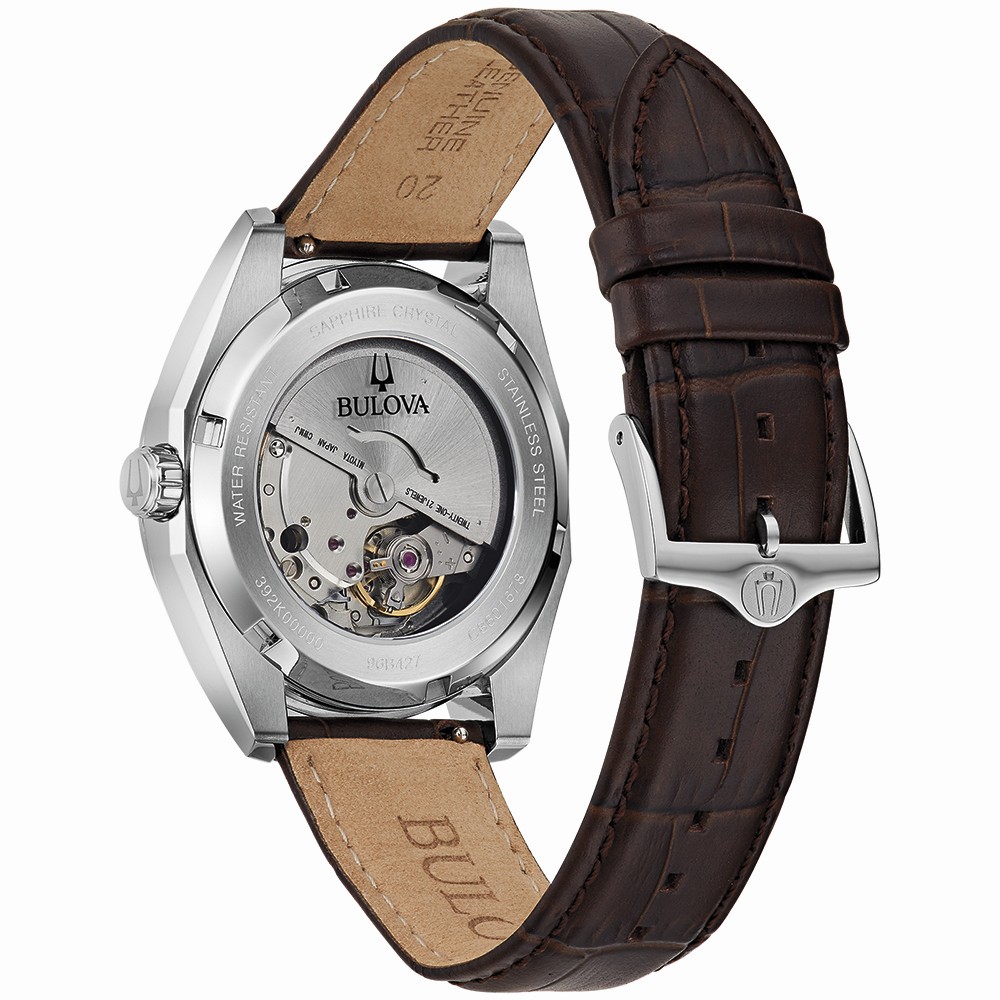 Bulova Herren Armbanduhr SURVEYOR 96B427 Classic Automatik mit Lederband