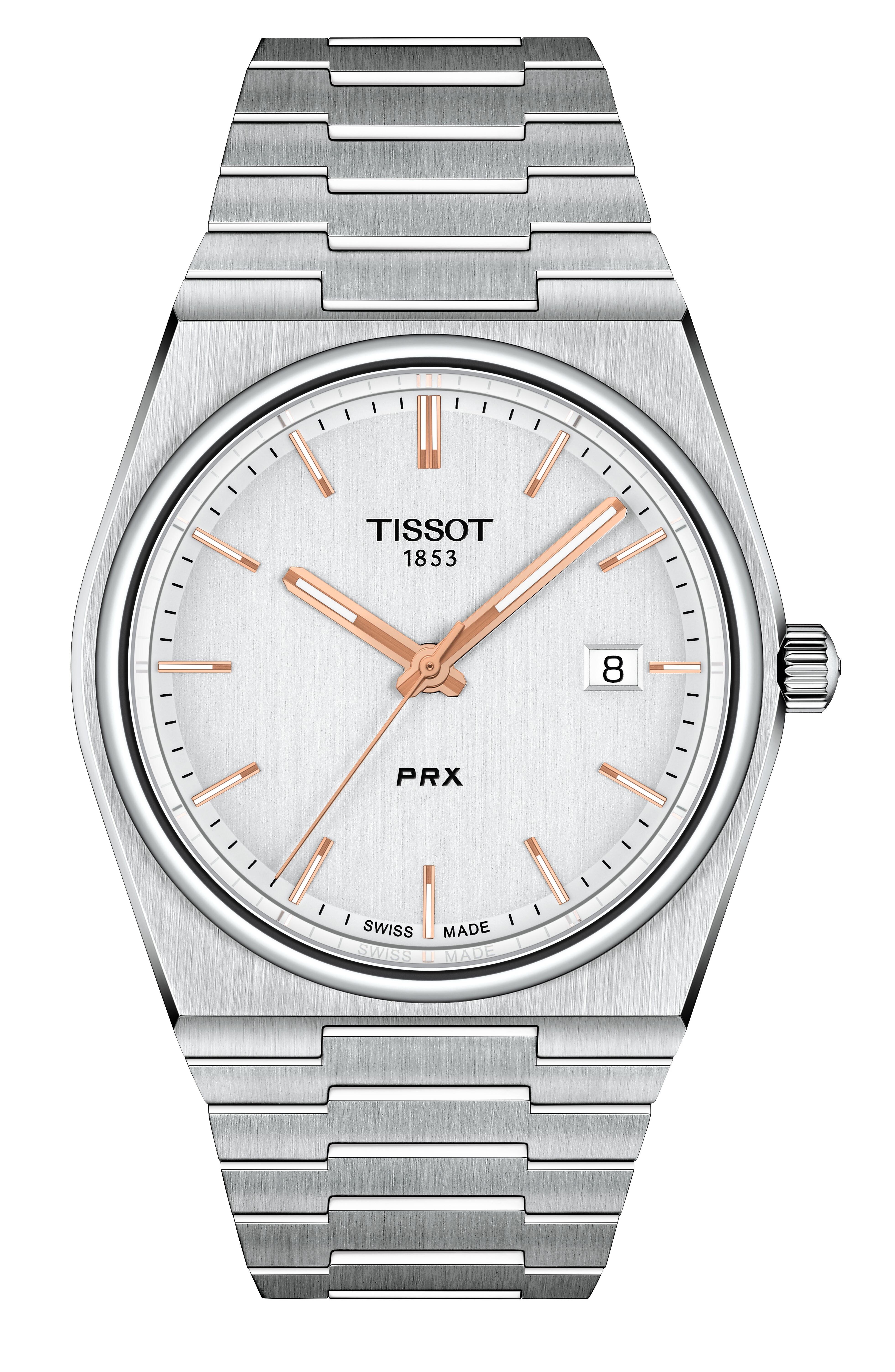 Tissot Armbanduhr T137.410.11.031.00 PRX 40 mm Edelstahl mit silberfarbigem Zifferblatt