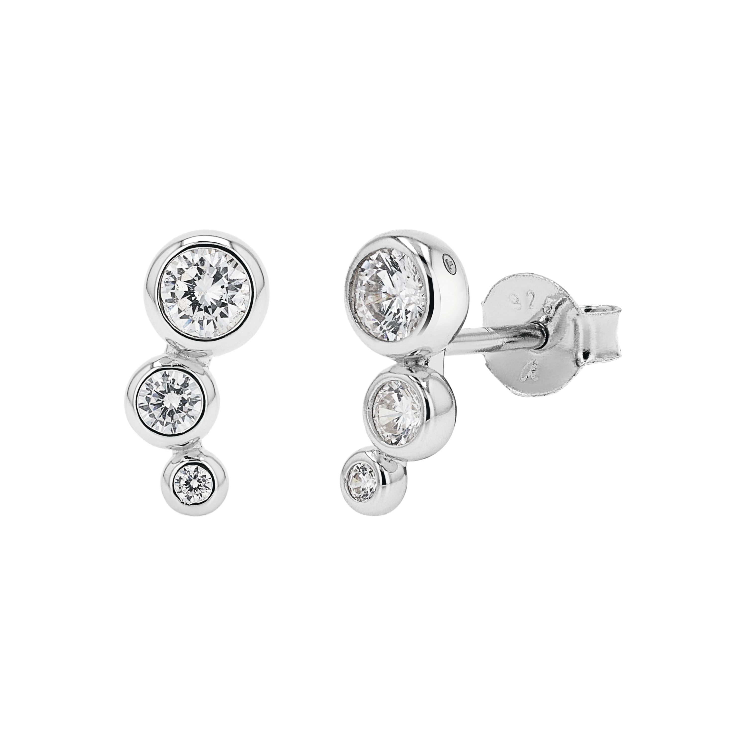 Tom Tailor Damen Ohrstecker 2101236 Silber 925 synth. Zirkonia