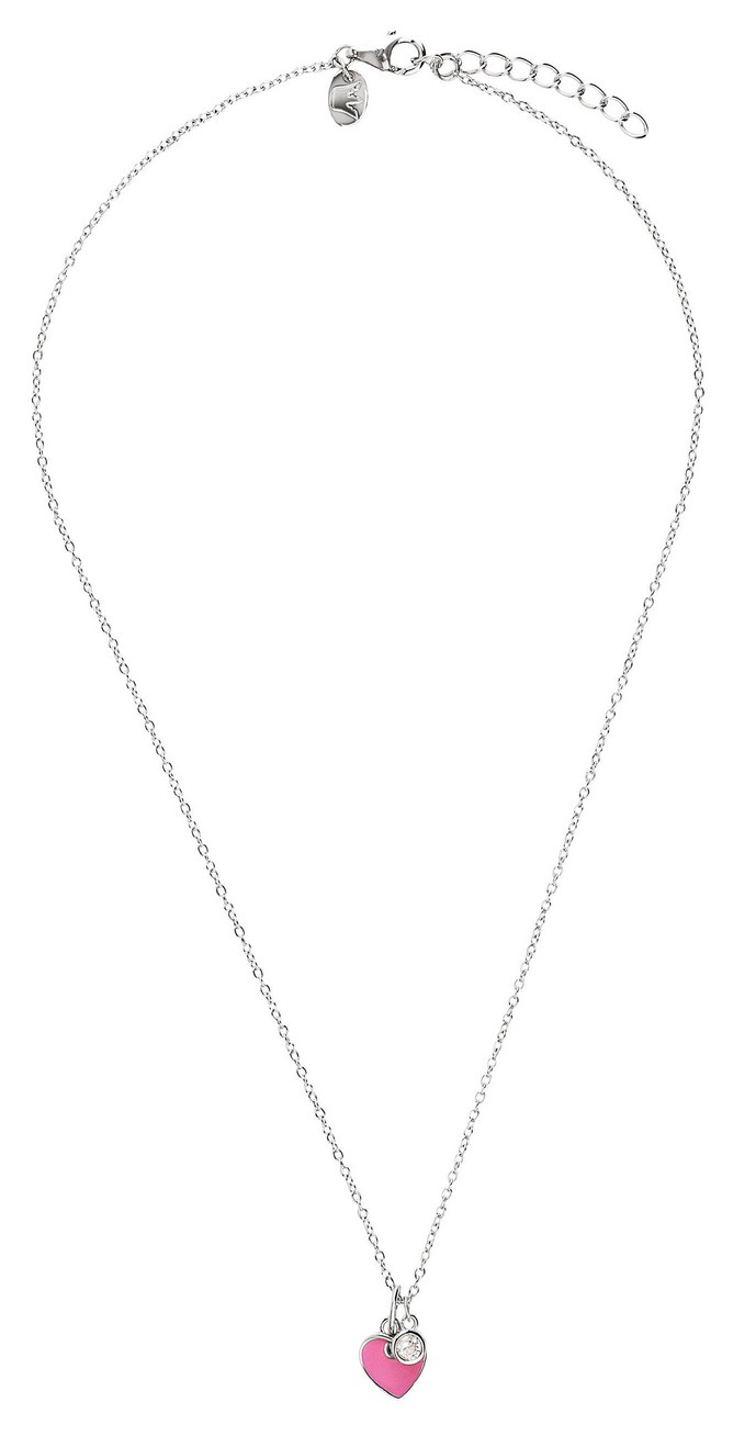 Lillifee Mädchen Halskette 2101026 mit Anhänger Herz Pink Silber 925