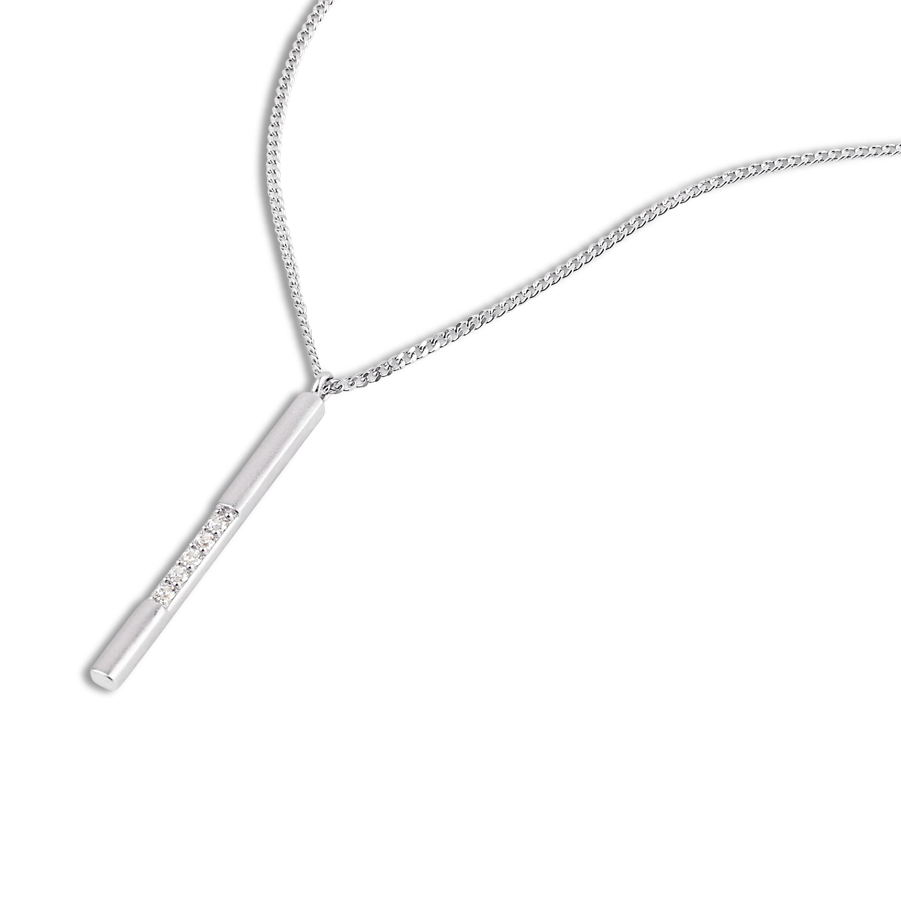 Tom Tailor Damen Halskette 2101269 mit Anhänger Silber 925 synth. Zirkonia