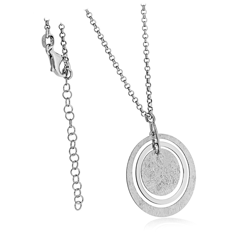 O&K Müller Halskette Kreise 79-299309-48 Silber 925