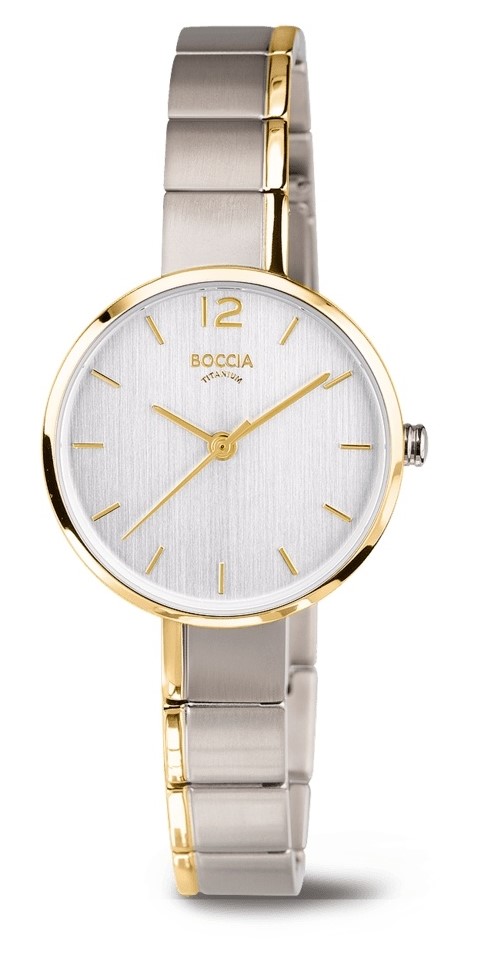 Boccia Damen Armbanduhr 3308-02 Style Titan bicolor