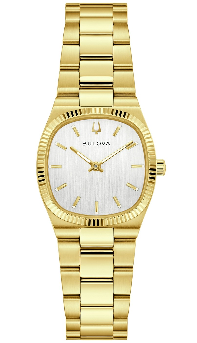 Bulova Damen Armbanduhr 97L189 Classic Edelstahl goldplattiert