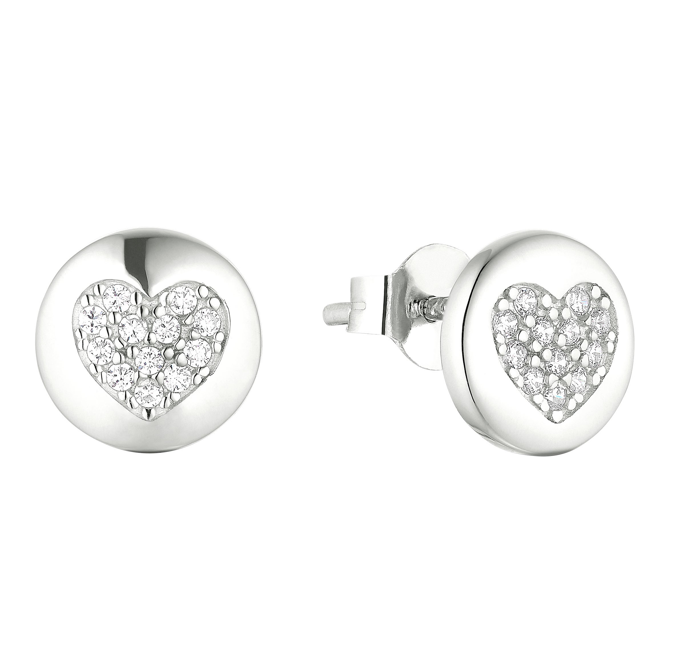 s.Oliver Damen Ohrstecker 2037814 Herz Silber 925 Zirkonia synth.