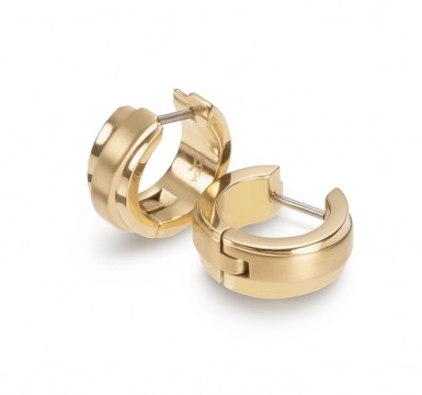 Boccia Damen Creolen 0560-05 Titan goldplattiert
