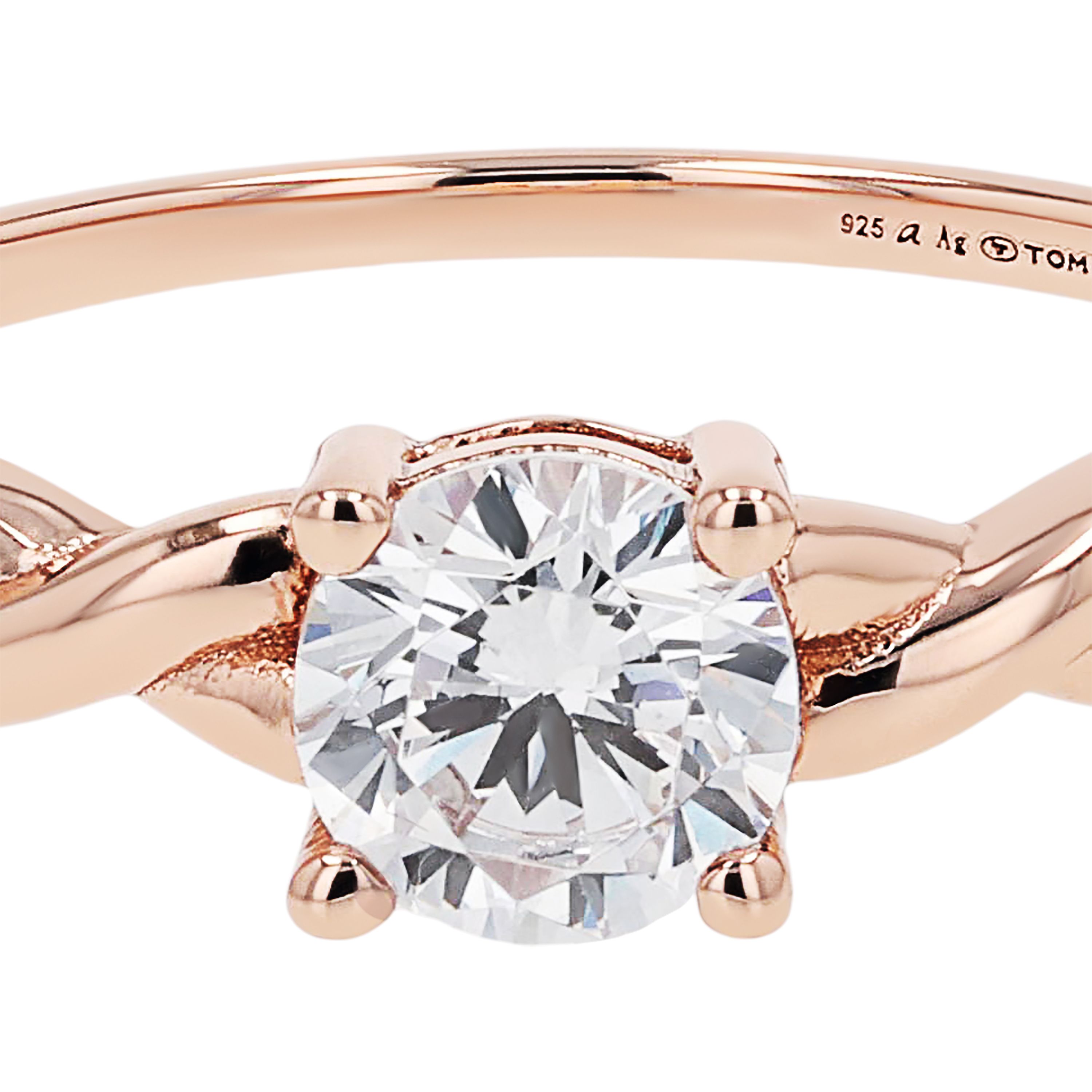 Tom Tailor Damen Ring 2101314 2101315 2101316 2101317 Silber rosévergoldet mit  synth. Zirkonia