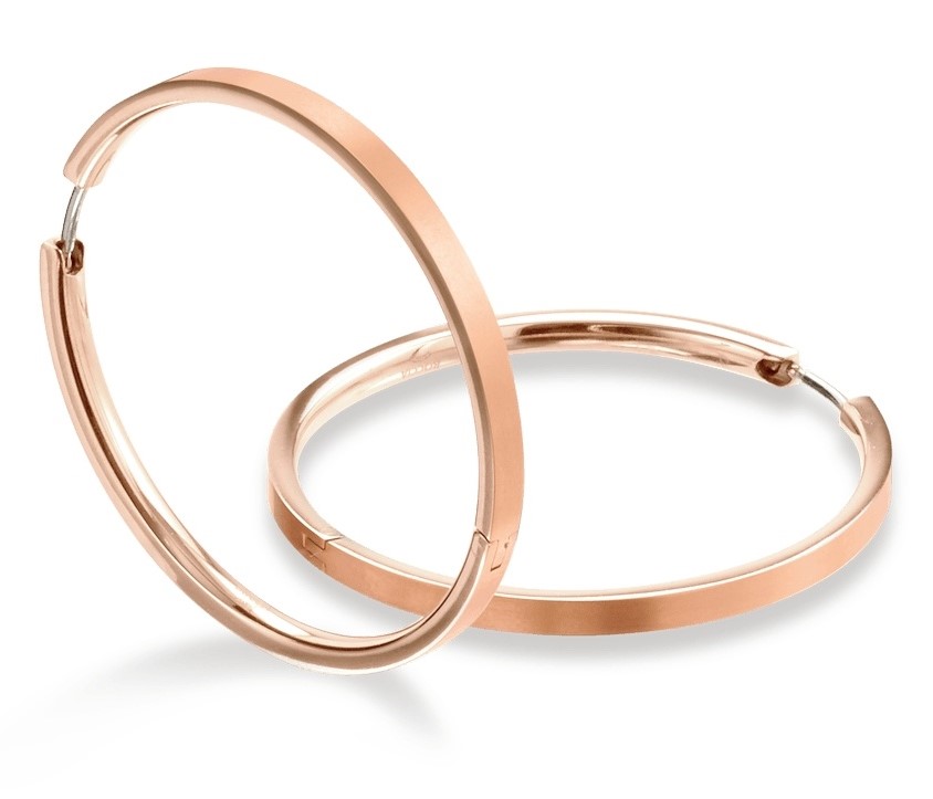Boccia Damen Creolen 0508-10 Titan roségoldplattiert
