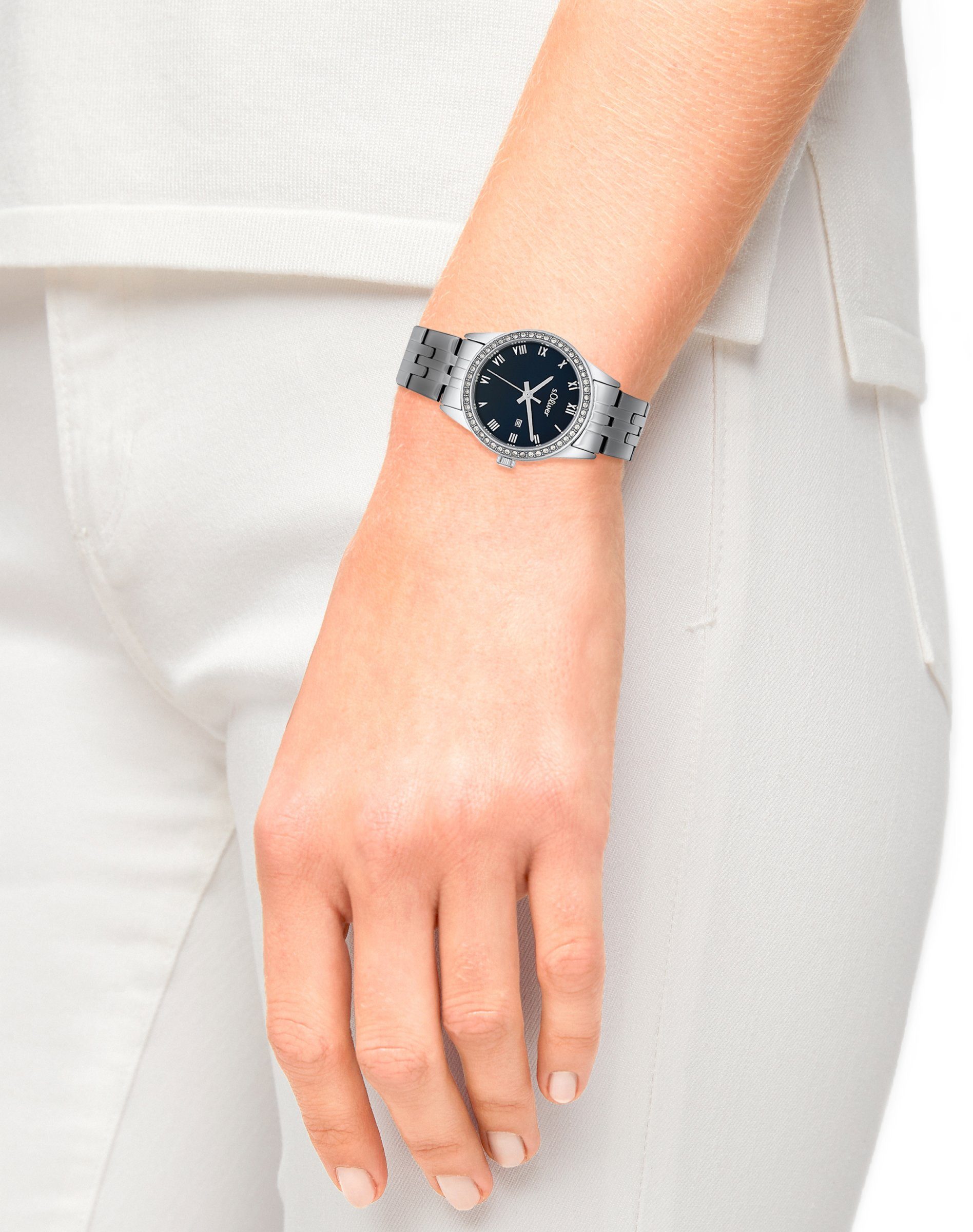 s.Oliver Damen Armbanduhr 2033562 Edelstahl Zirkonia