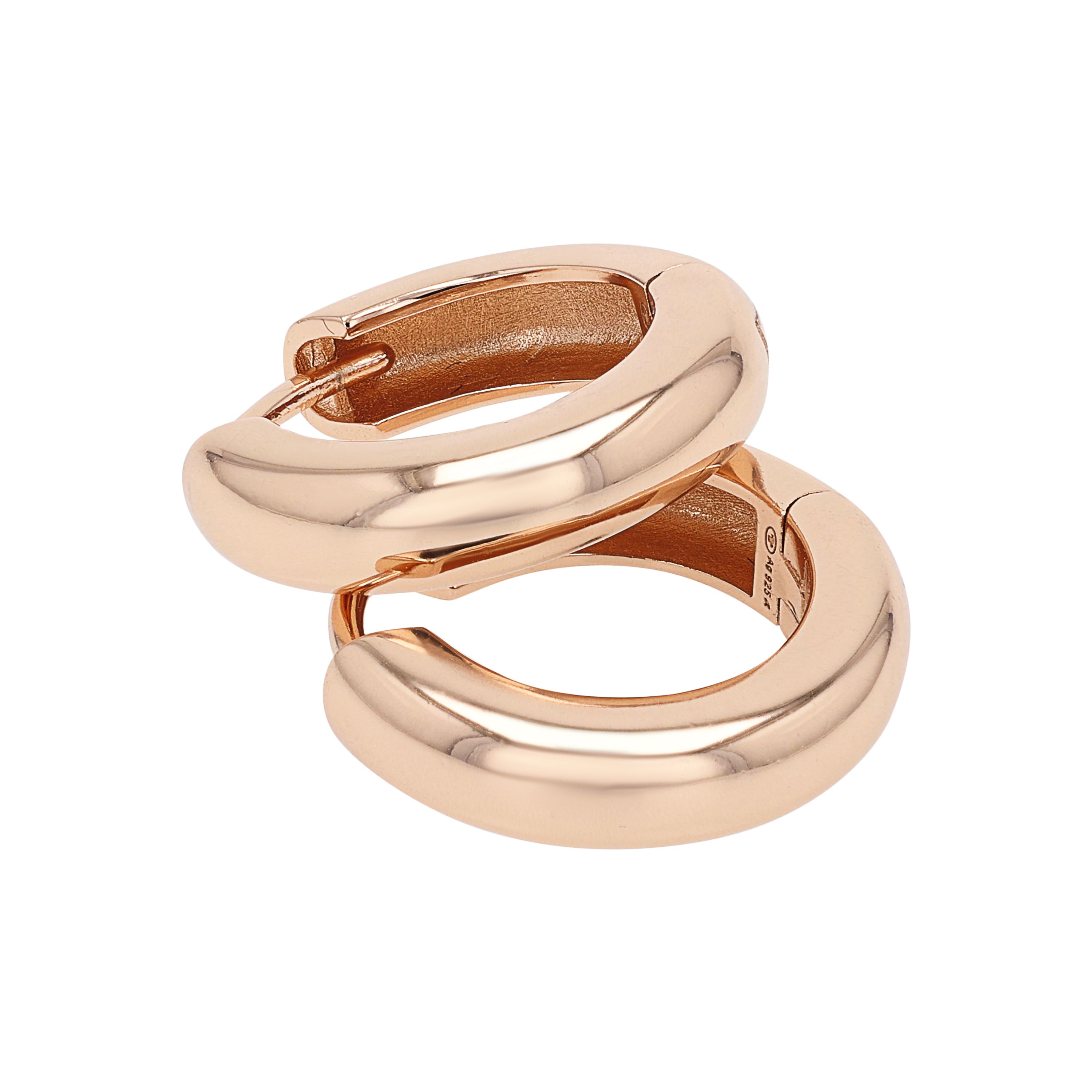 Tom Tailor Damen Creolen 2101242 Silber 925 rosévergoldet