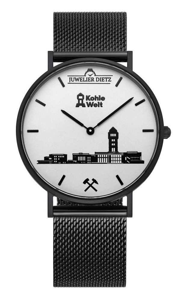 Juwelier Dietz "DIE KohleWelt UHR" Edition 2 Milanaiseband schwarz 