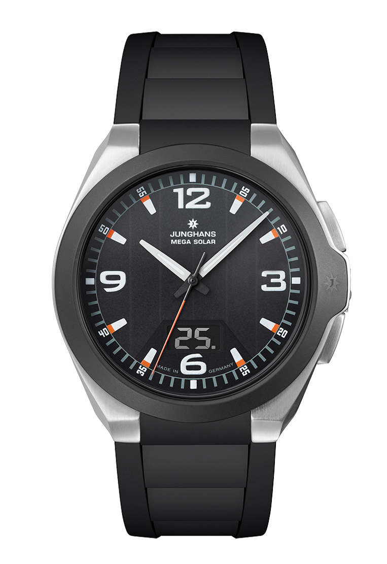 Junghans Herren Armbanduhr 018/1526.00 Spektrum  Mega Solar Kautschukband