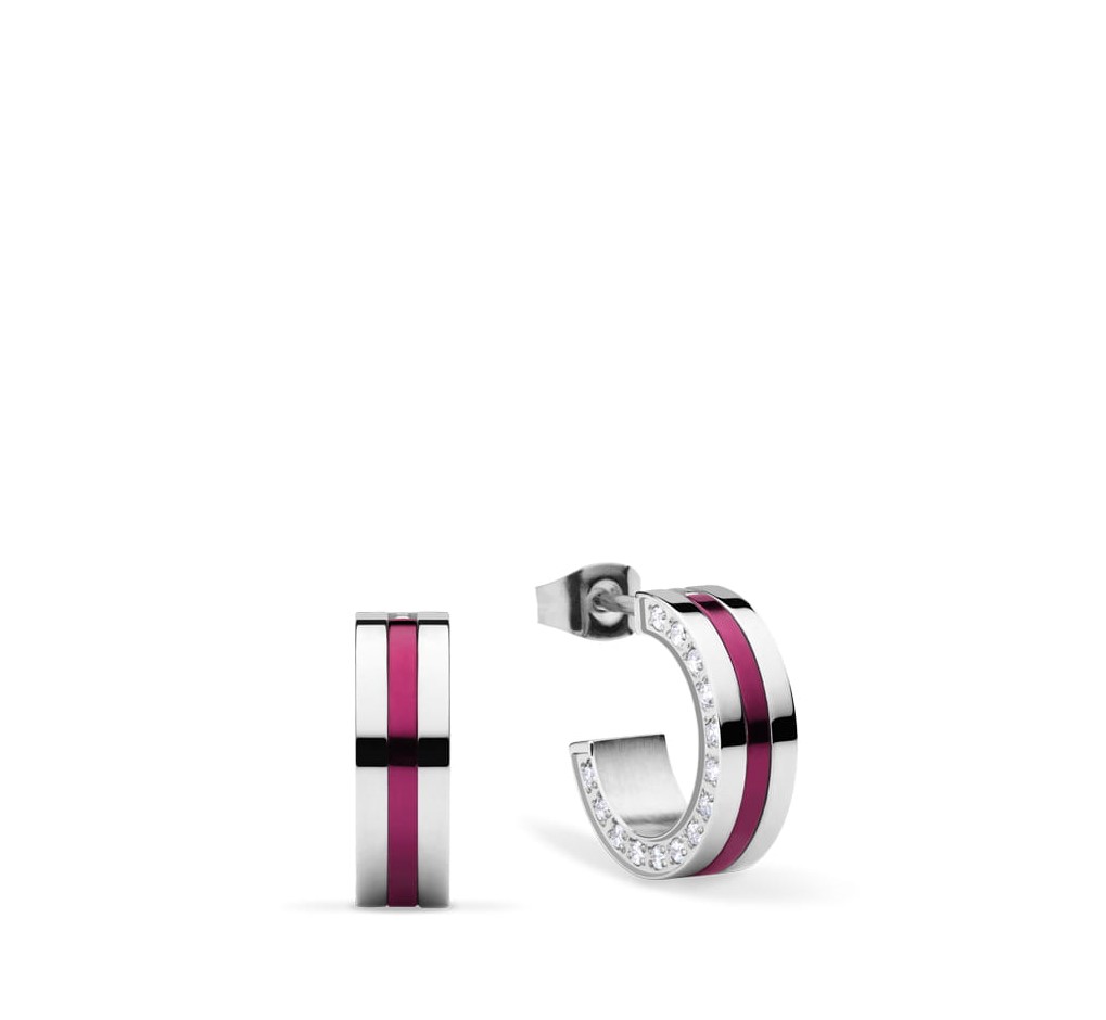 Bering Damen Creolen Arctic Symphony 725-199-05 Edelstahl lila