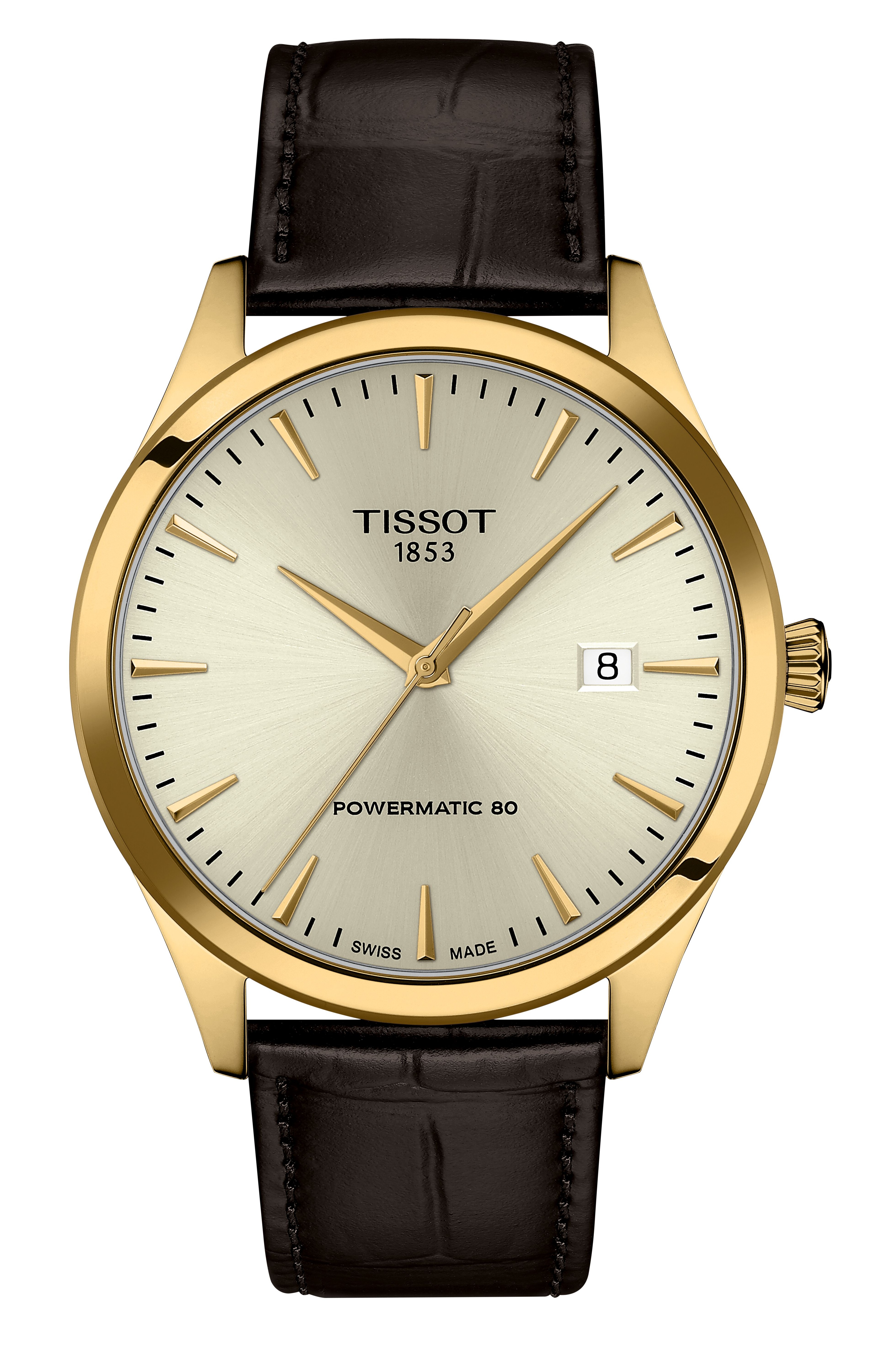 Tissot Herren Armbanduhr T158.407.36.261.00 Classic Dream 40 mm Automatik Lederband braun