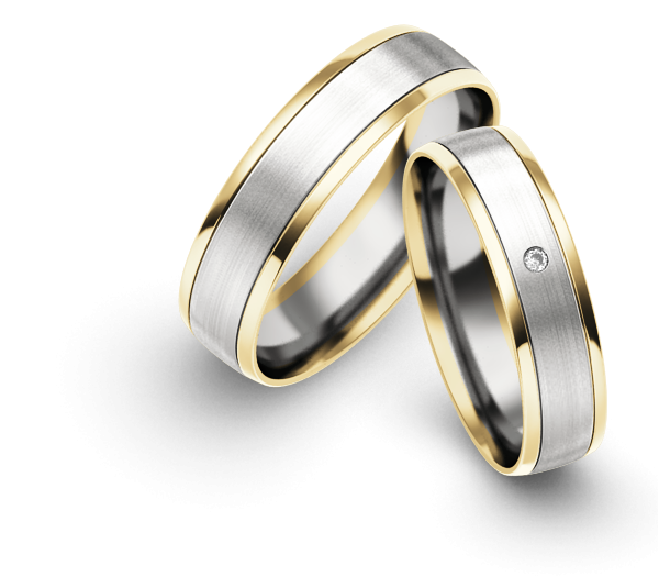 Eheringe Trauringe Rauschmayer 10-50529 11-50529 Weißgold Gelbgold
