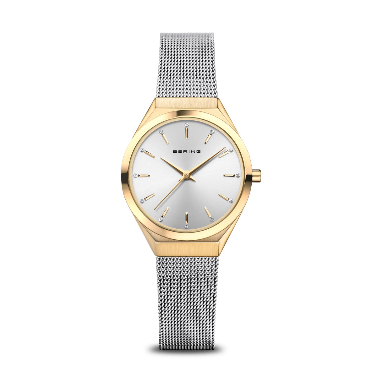 Bering Damen Armbanduhr 18729-010 Ultra Slim bicolor Milanaiseband