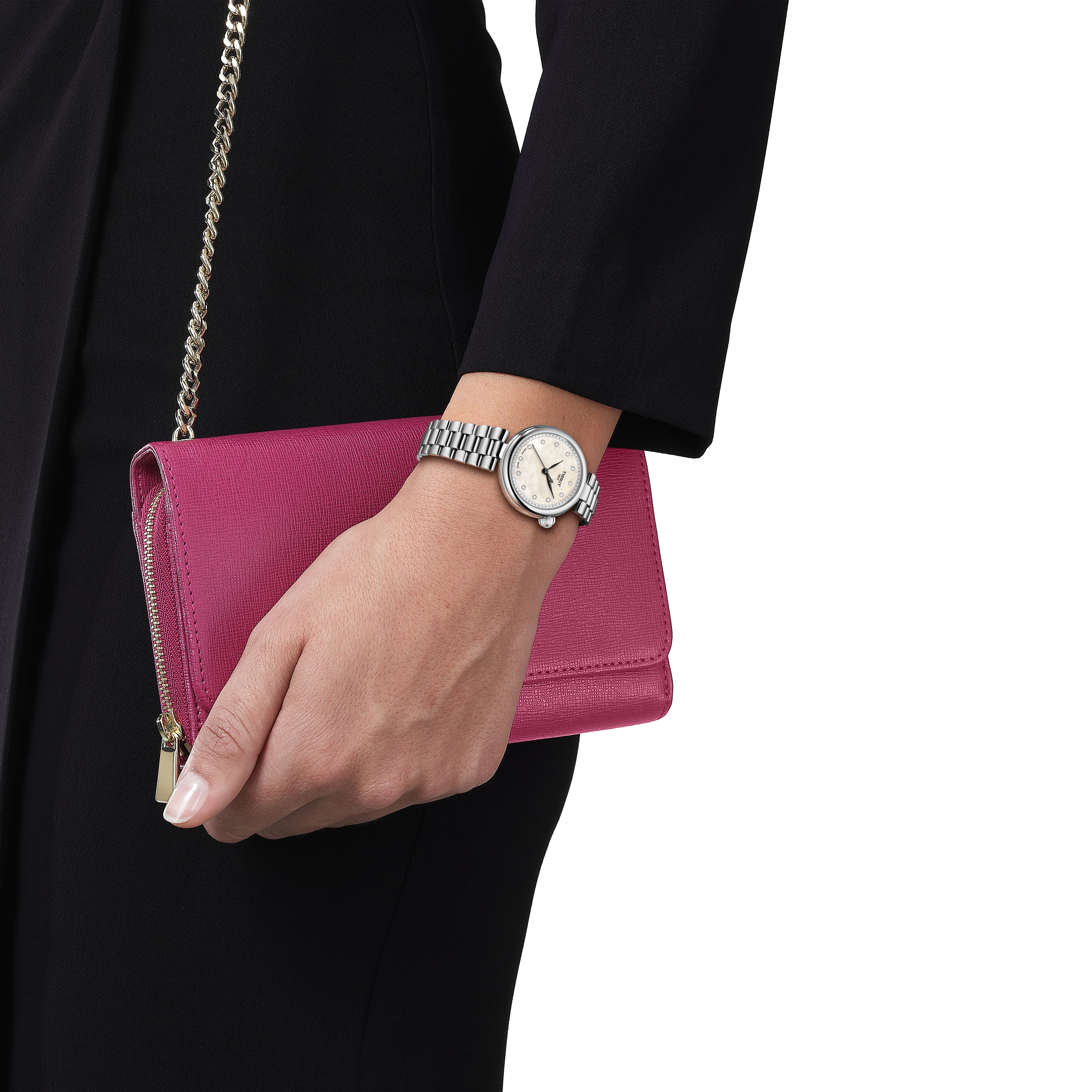 Tissot Damen Armbanduhr T152.010.11.116.00 Desir 28mm Edelstahl und Diamantbesatz 