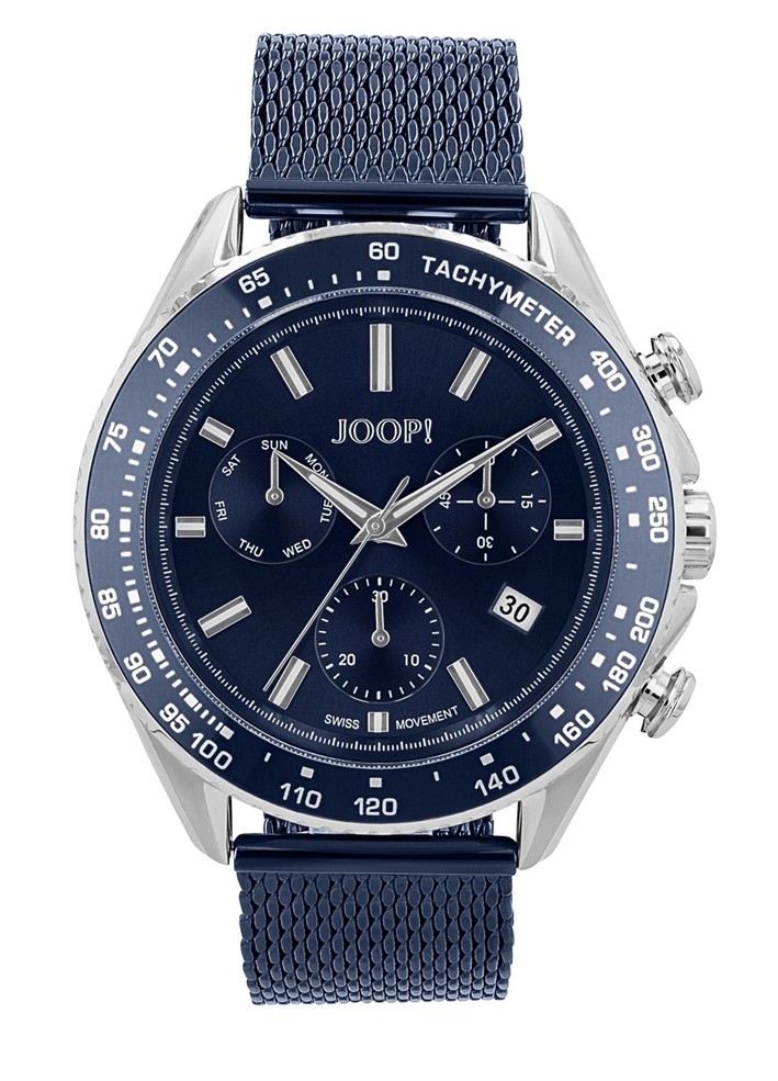JOOP! Herren Armbanduhr 2040165 Chronograph Edelstahl dunkelblau IP