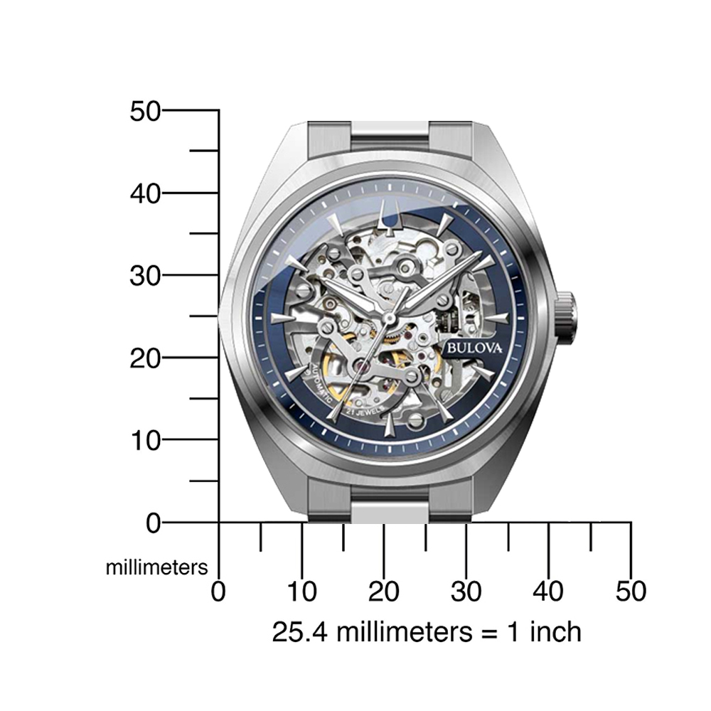 Bulova Herren Armbanduhr 96A292 Classic Automatik Edelstahl