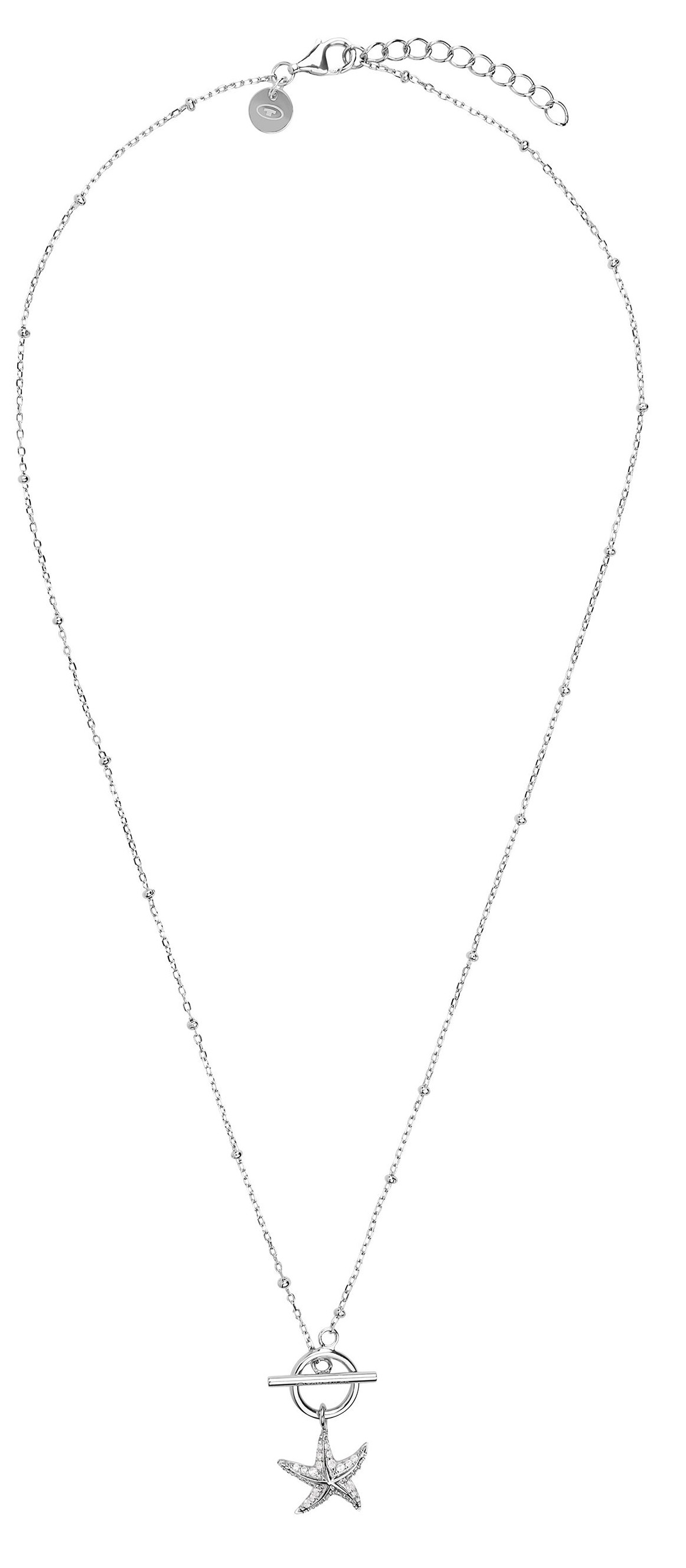 Tom Tailor Damen Halskette 2101253 mit Anhänger Seestern Silber 925 synth. Zirkonia