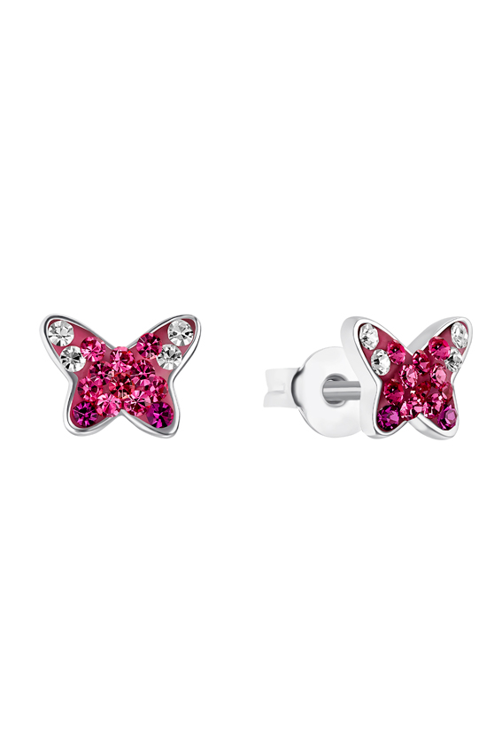 Lillifee Ohrstecker 2034006 Schmetterling Silber 925 Preciosa pink